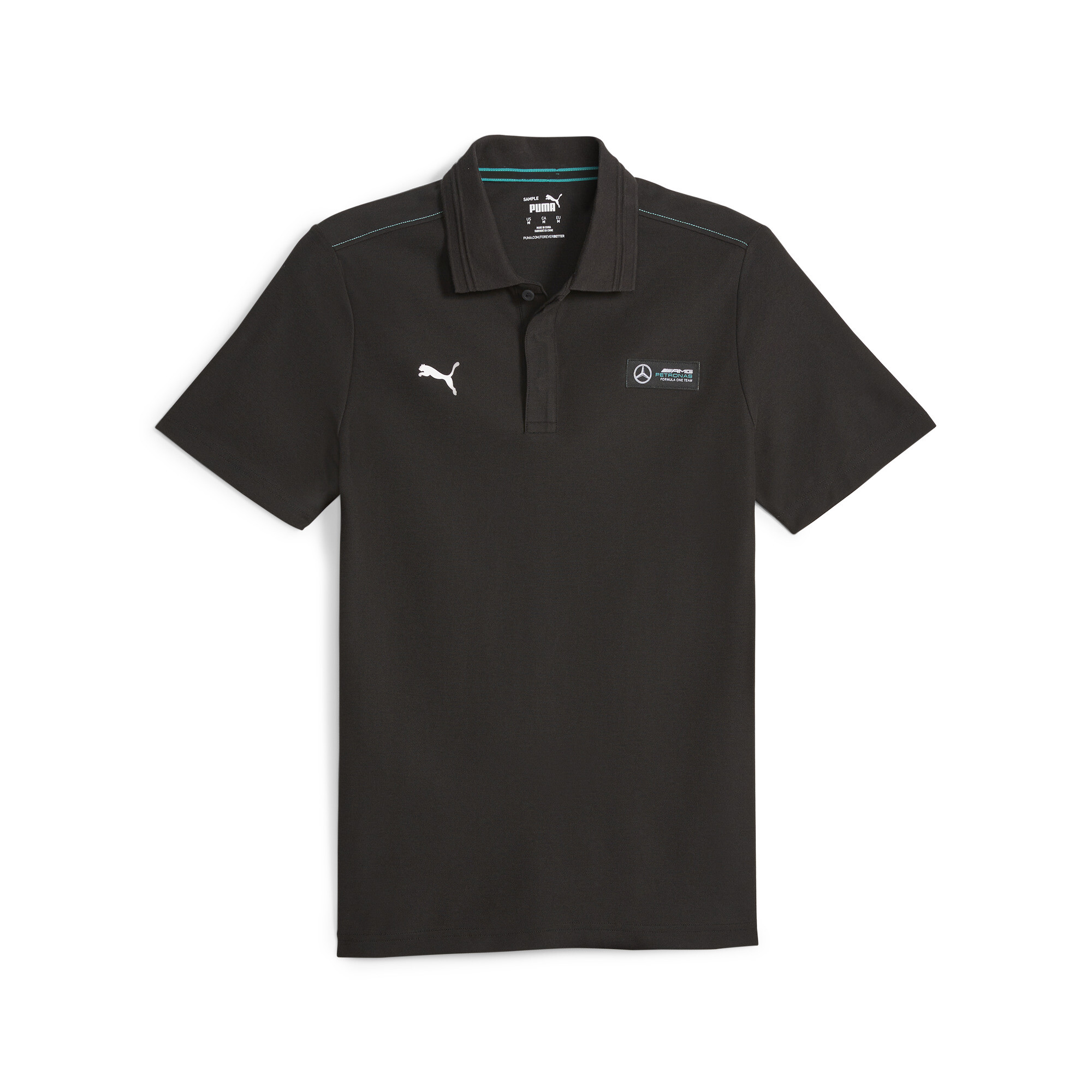 Men's PUMA Mercedes-AMG PETRONAS Motorsport Polo In Black, Size 2XL