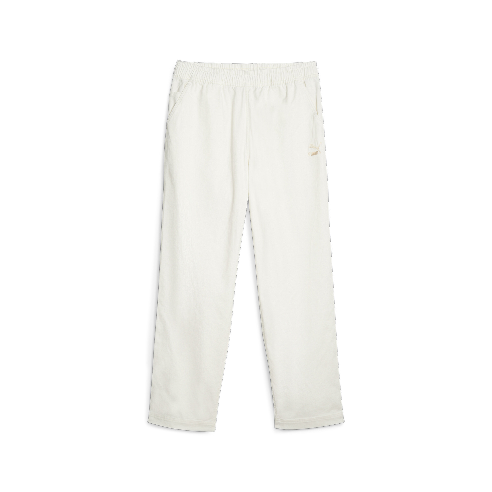 Men's PUMA BETTER CLASSICS Woven Sweatpants In White, Size XS
