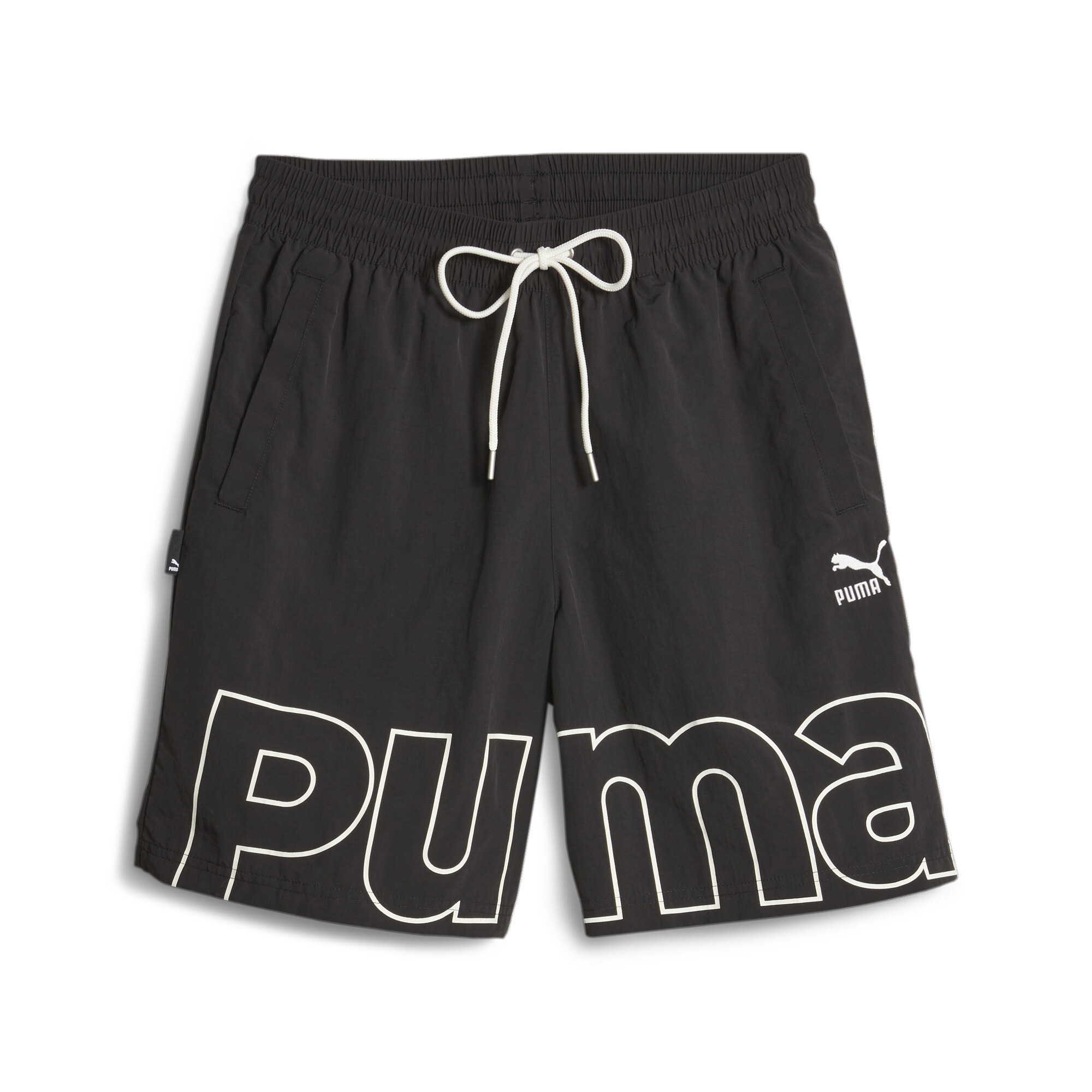 Men's PUMA TEAM Relaxed Shorts In Black, Size XS, Nylon