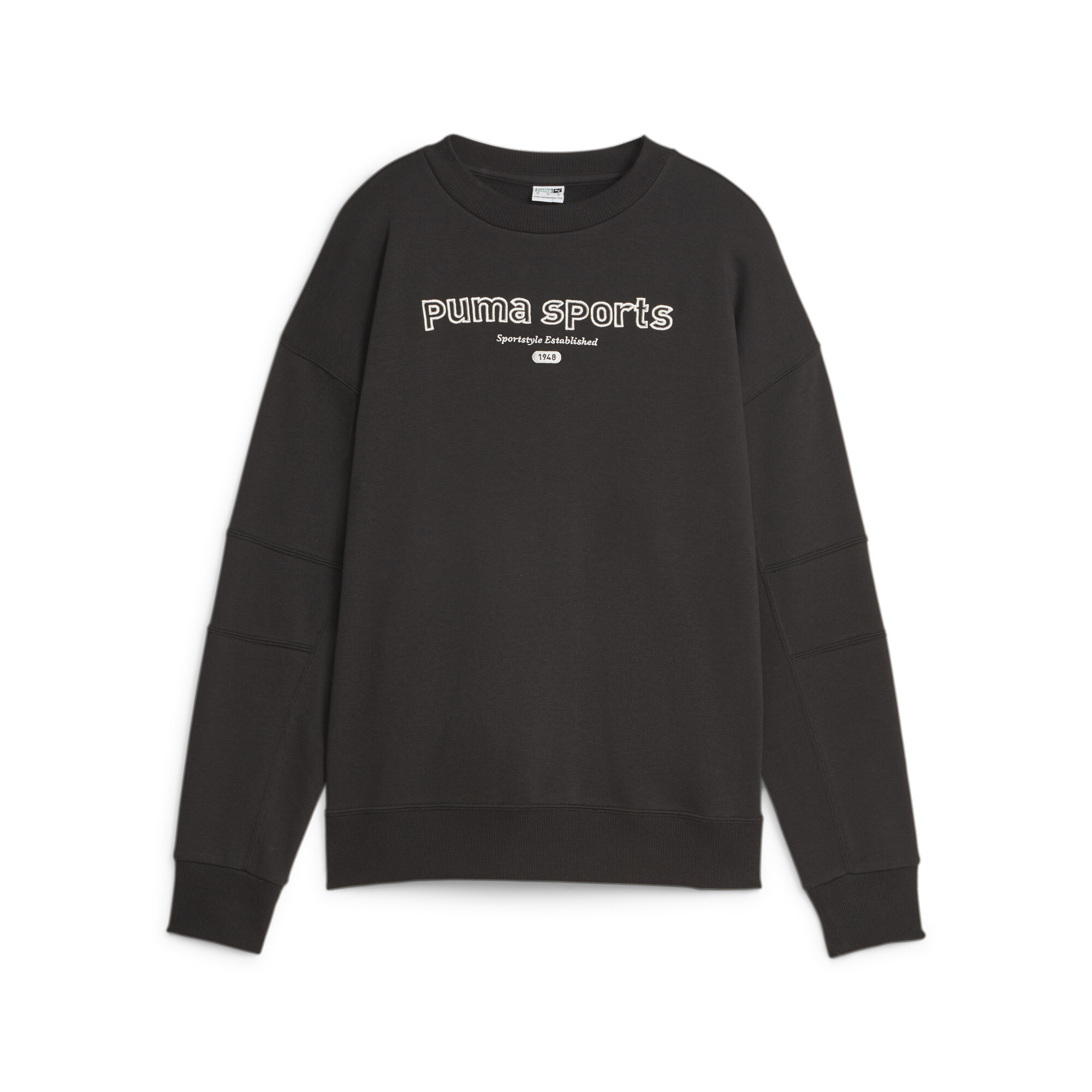 Women's PUMA TEAM Sweatshirt In Black, Size 2X-Small