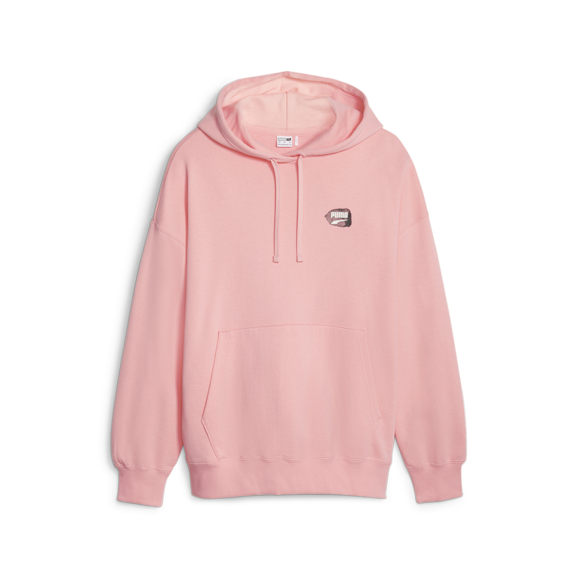 Women's PUMA DOWNTOWN Oversized Graphic Hoodie In Pink, Size XS
