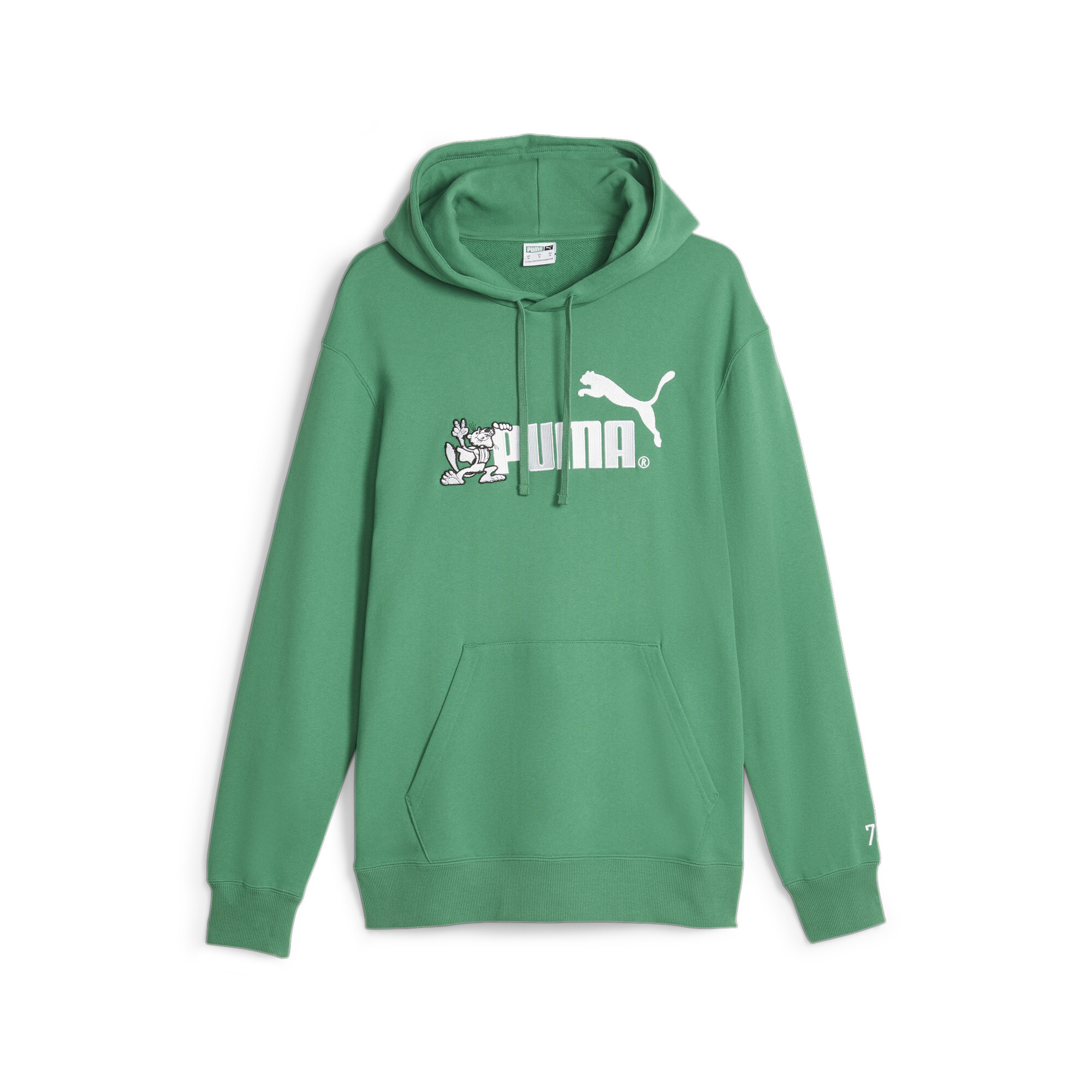 Men's PUMA NO. 1 LOGO Hoodie In Green, Size Small