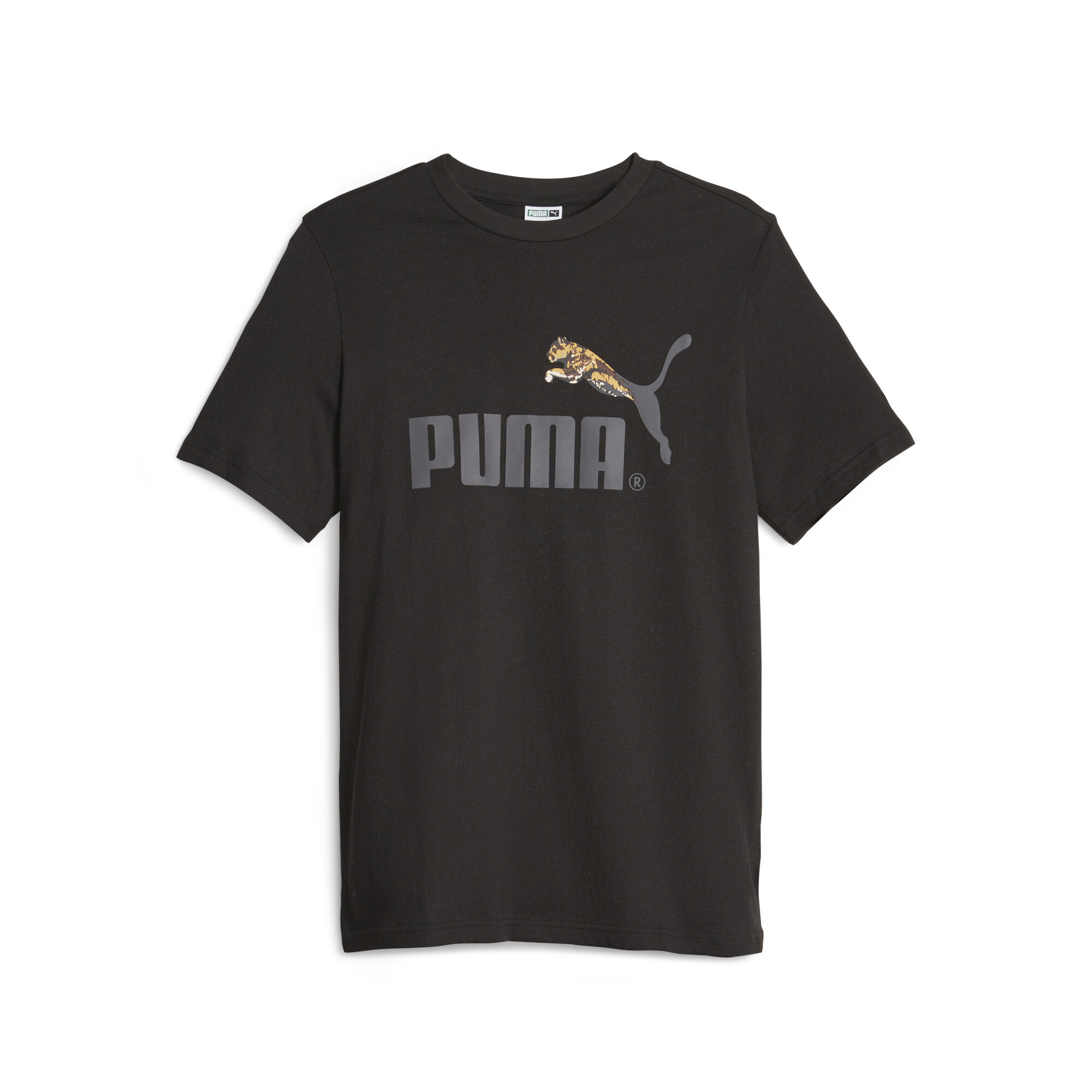 Men's PUMA CLASSICS NO.1 LOGO T-Shirt In Black, Size Small, Cotton