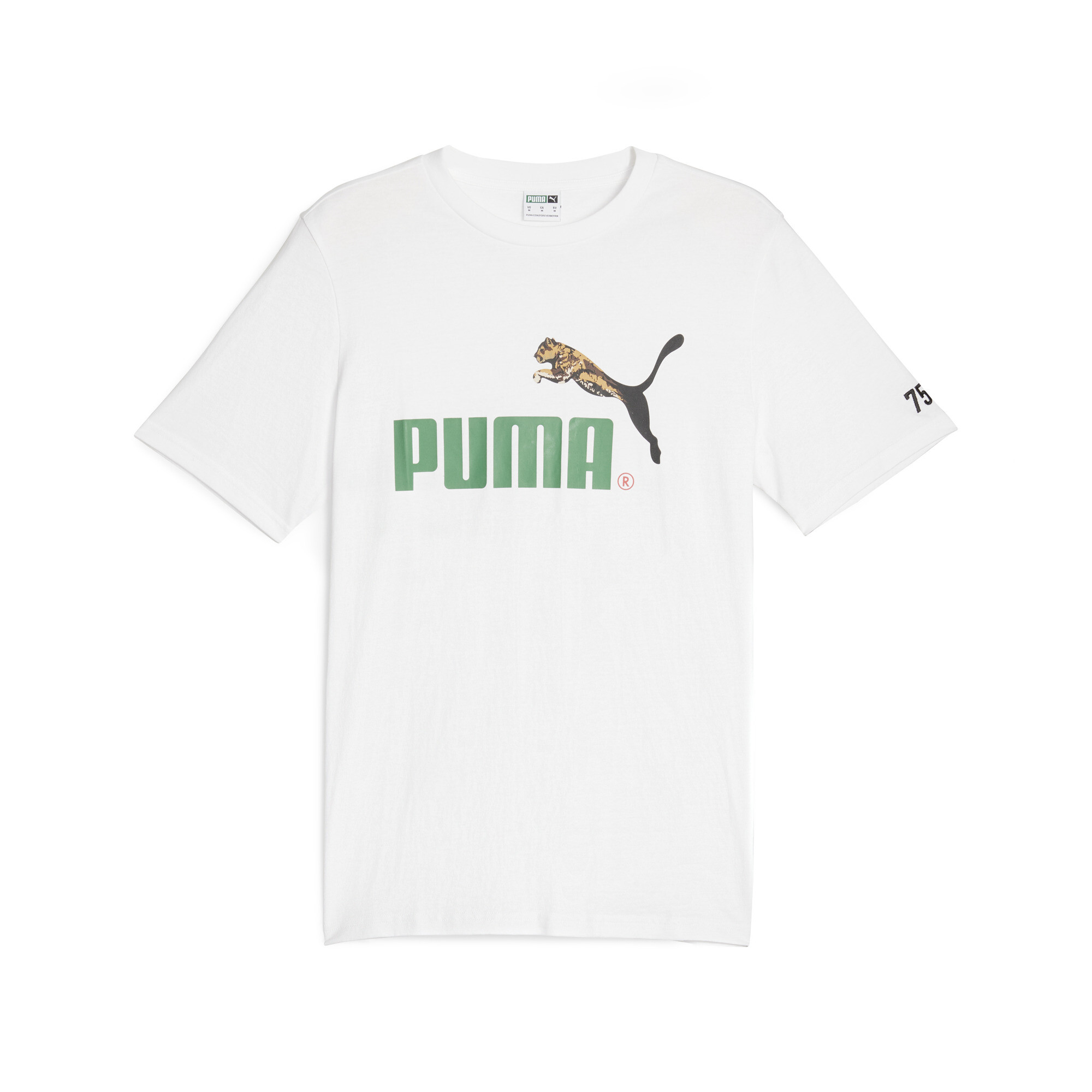 Men's PUMA CLASSICS NO. 1 LOGO T-Shirt In White, Size Large