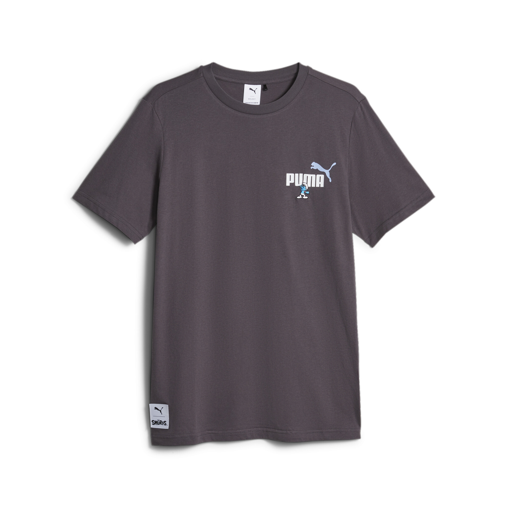 Men's PUMA X THE SMURFS T-Shirt In Gray, Size Medium
