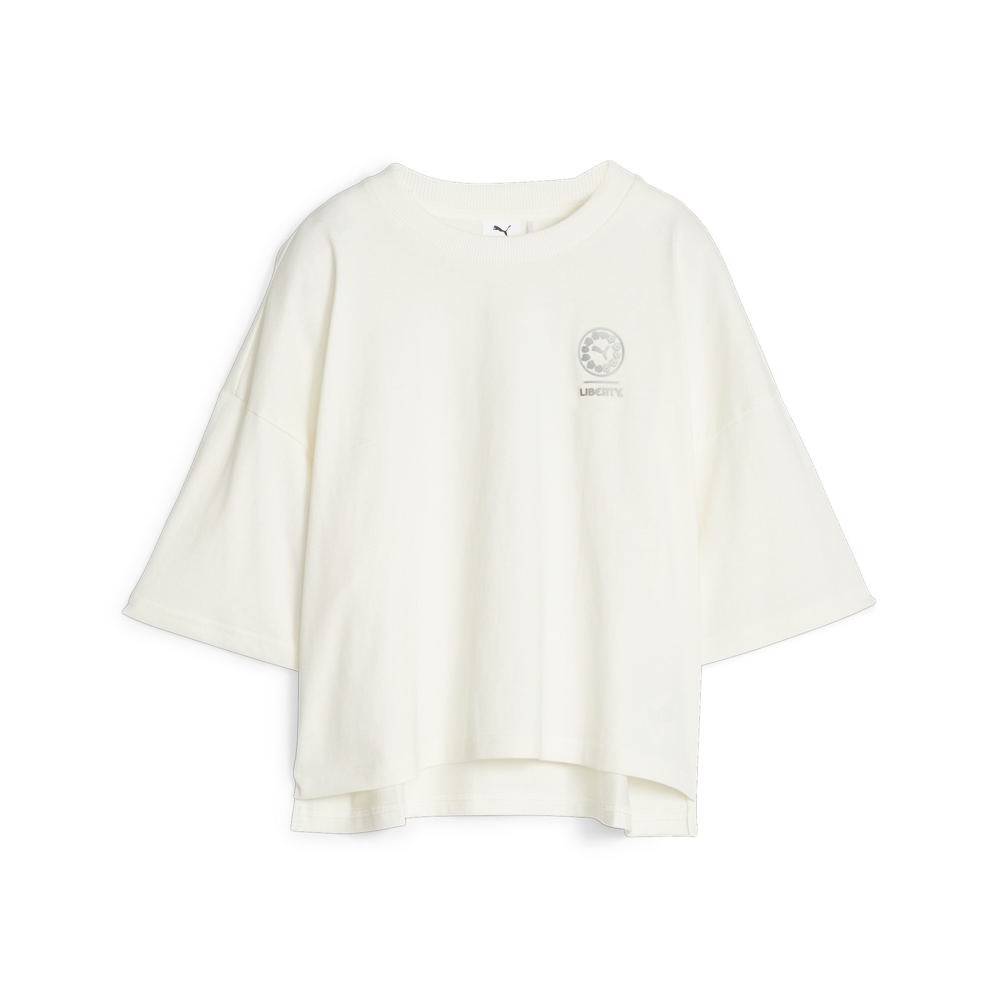 Women's PUMA X LIBERTY Graphic T-Shirt In White, Size Medium