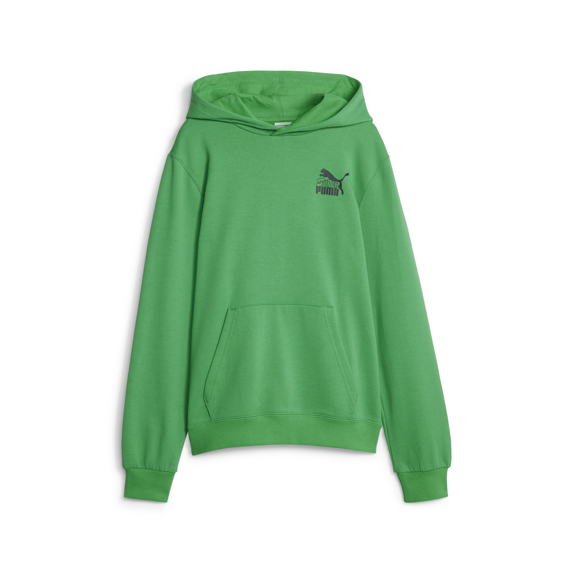 Classics SUPER PUMA Hoodie In Green, Size 9-10 Youth