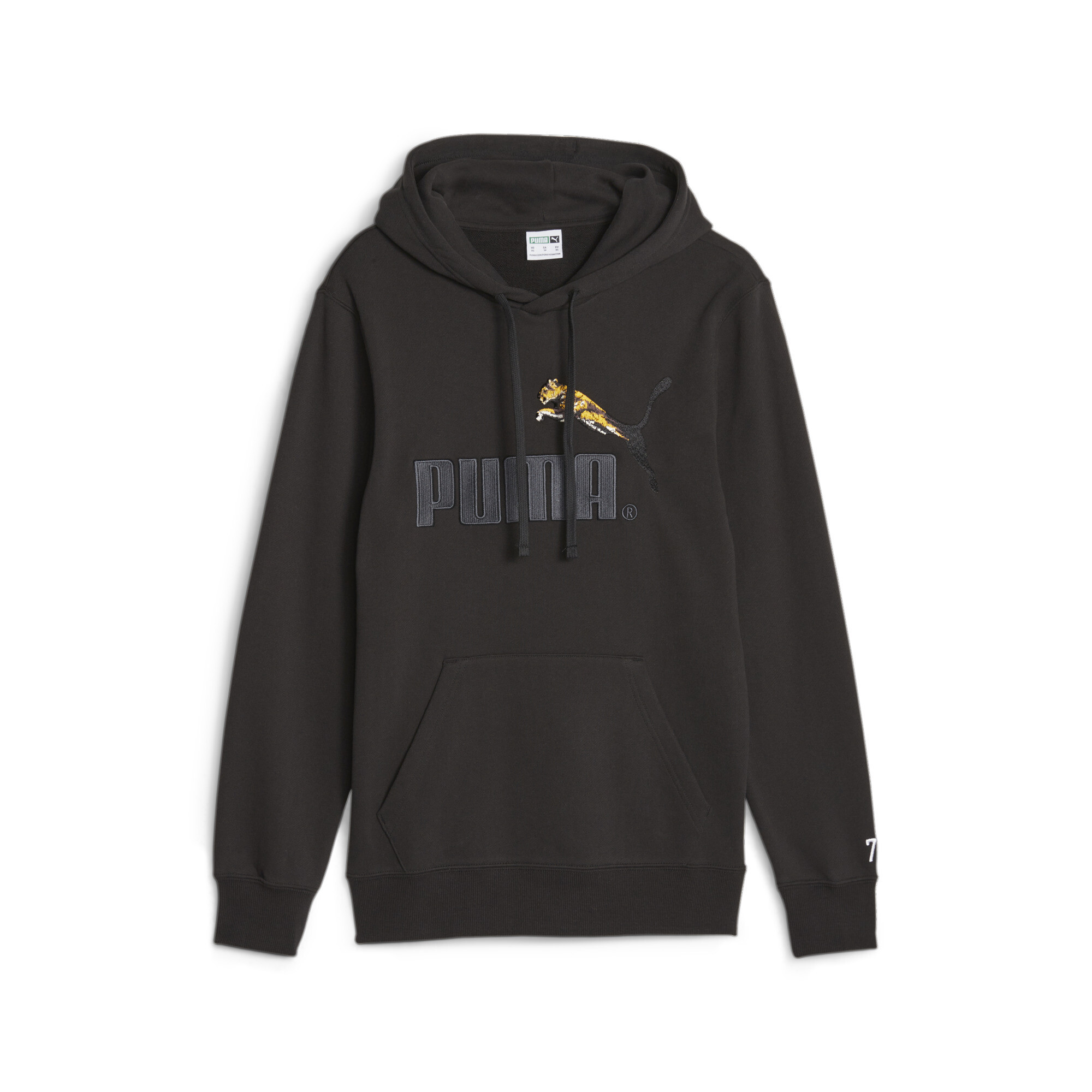 Men's PUMA NO.1 LOGO Hoodie In Black, Size Large