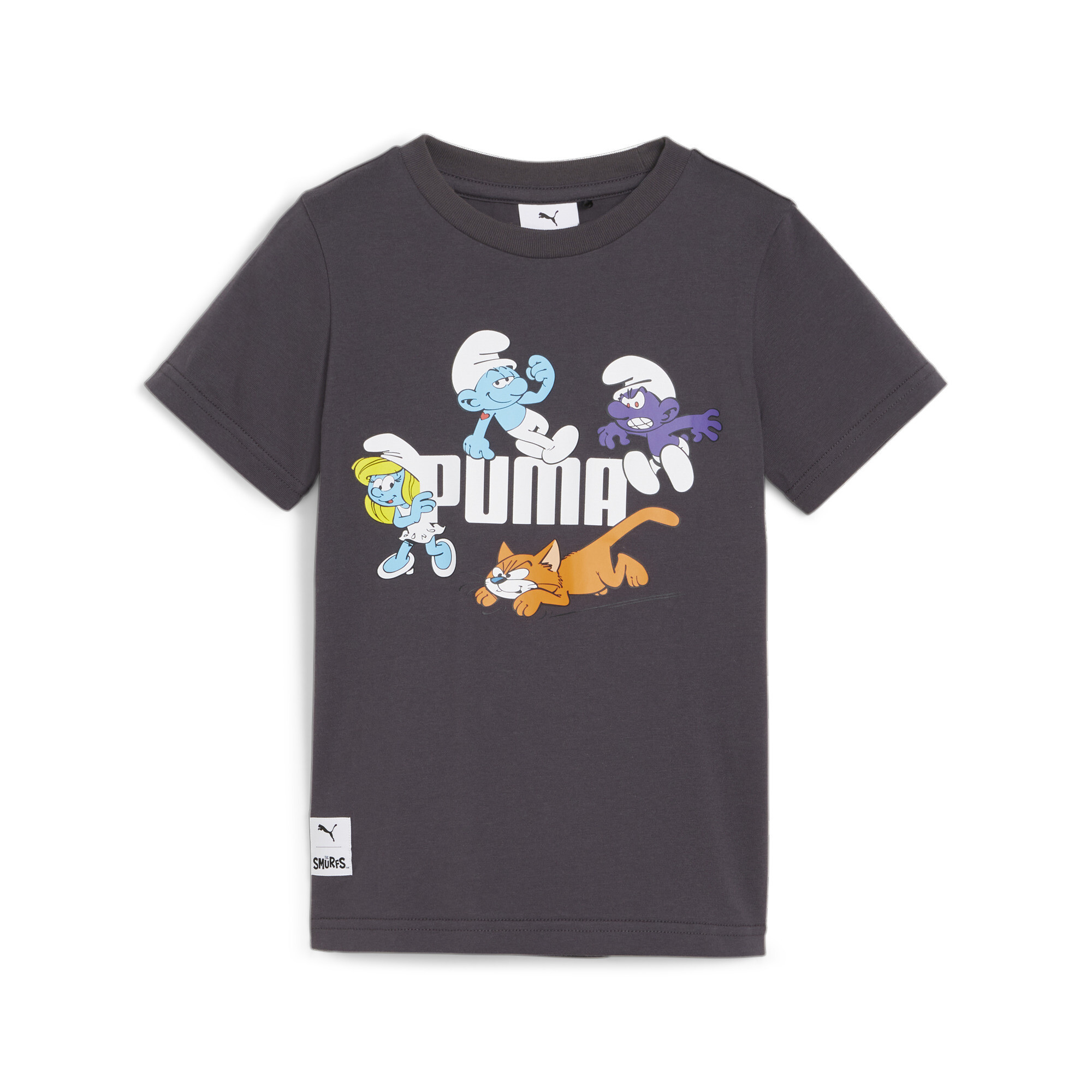 PUMA X THE SMURFS T-Shirt In Gray, Size 9-10 Youth