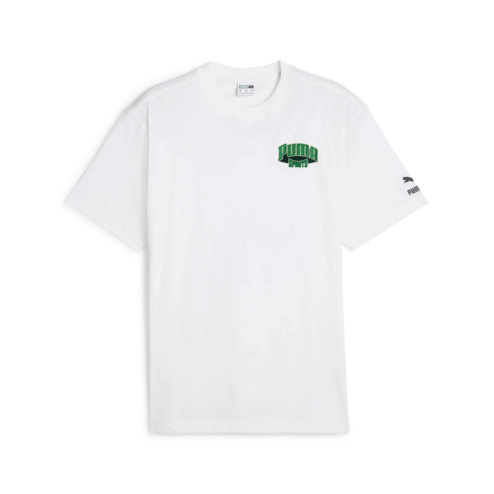 Men's PUMA TEAM Graphic T-Shirt In White, Size XS