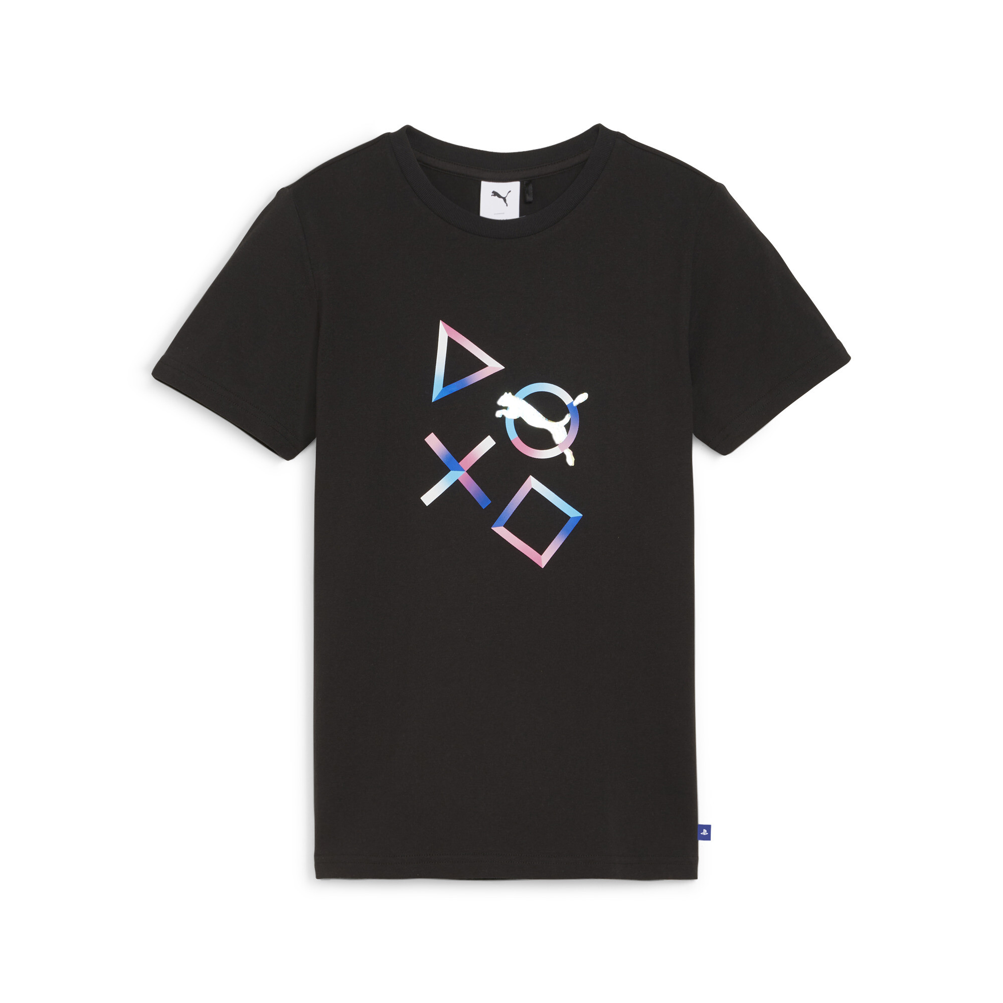 PUMA X PLAYSTATION T-Shirt In Black, Size 15-16 Youth, Cotton