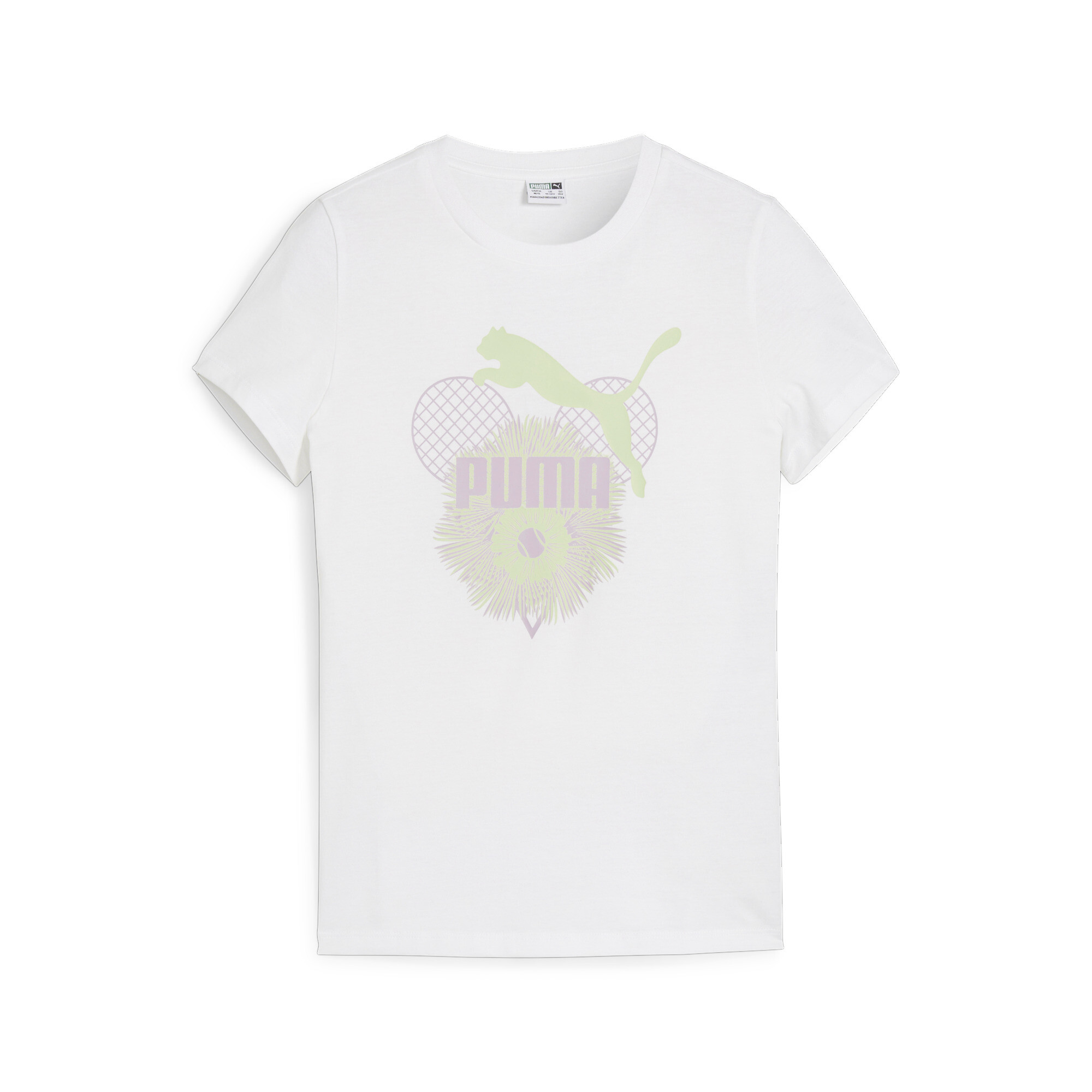 PUMA GRAPHICS MTCH PNT T-Shirt In White, Size 13-14 Youth