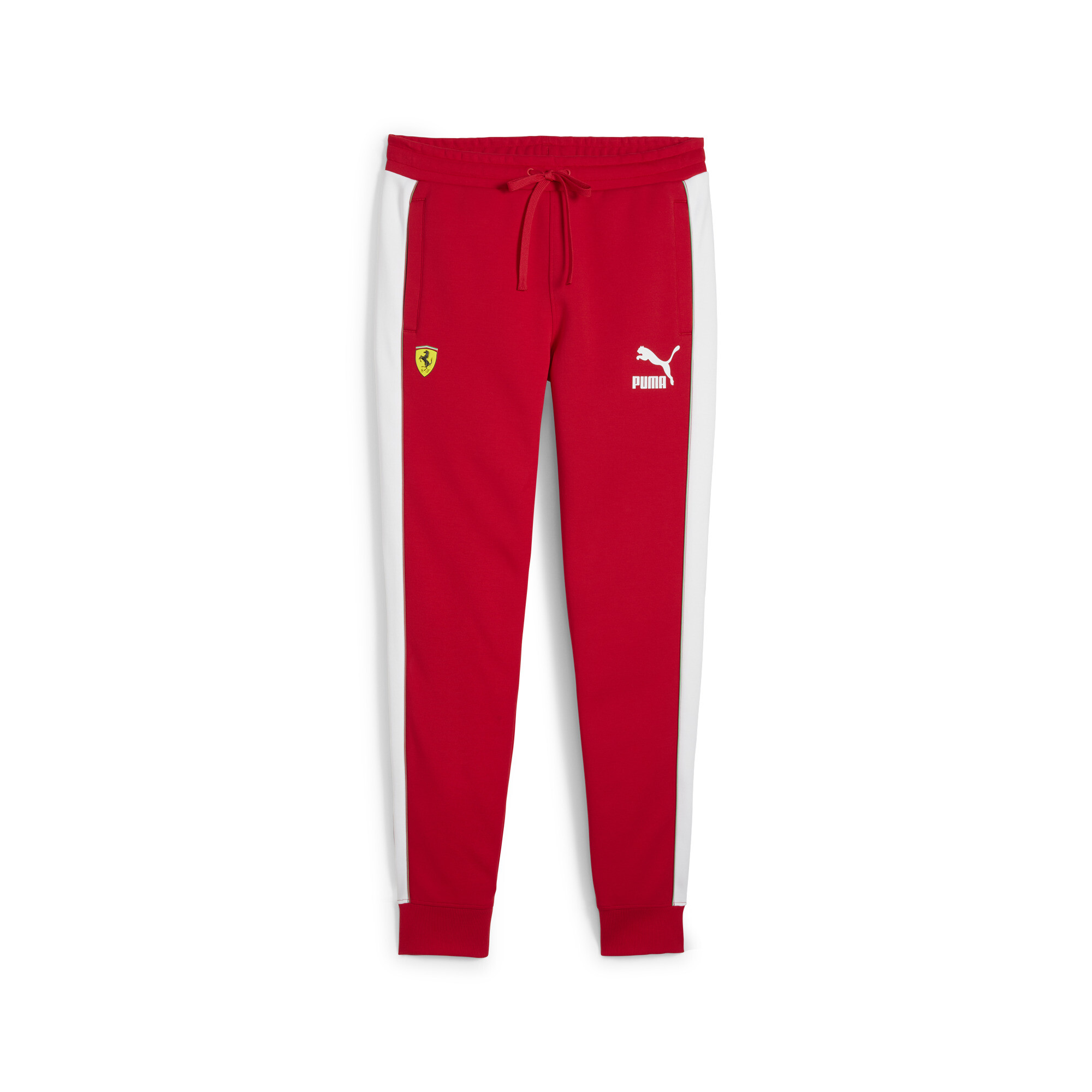 Men's PUMA Scuderia Ferrari Race Iconic T7 Motorsport Pants In Red, Size 2XL