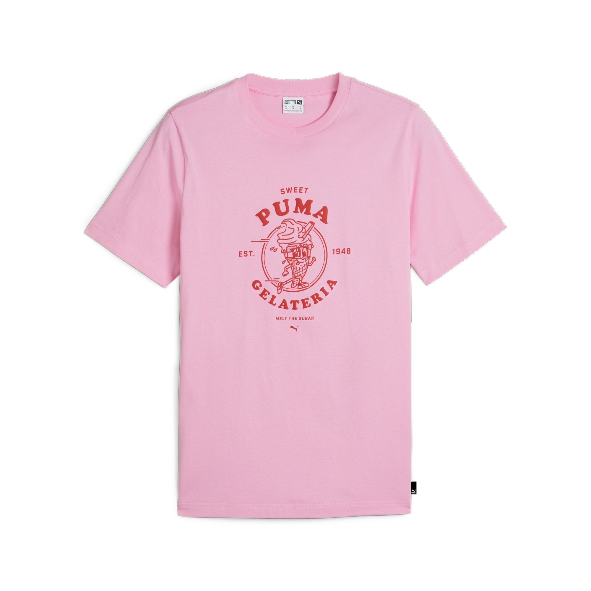 Men's GRAPHICS PUMA GELATERIA T-Shirt In Pink, Size XL, Cotton