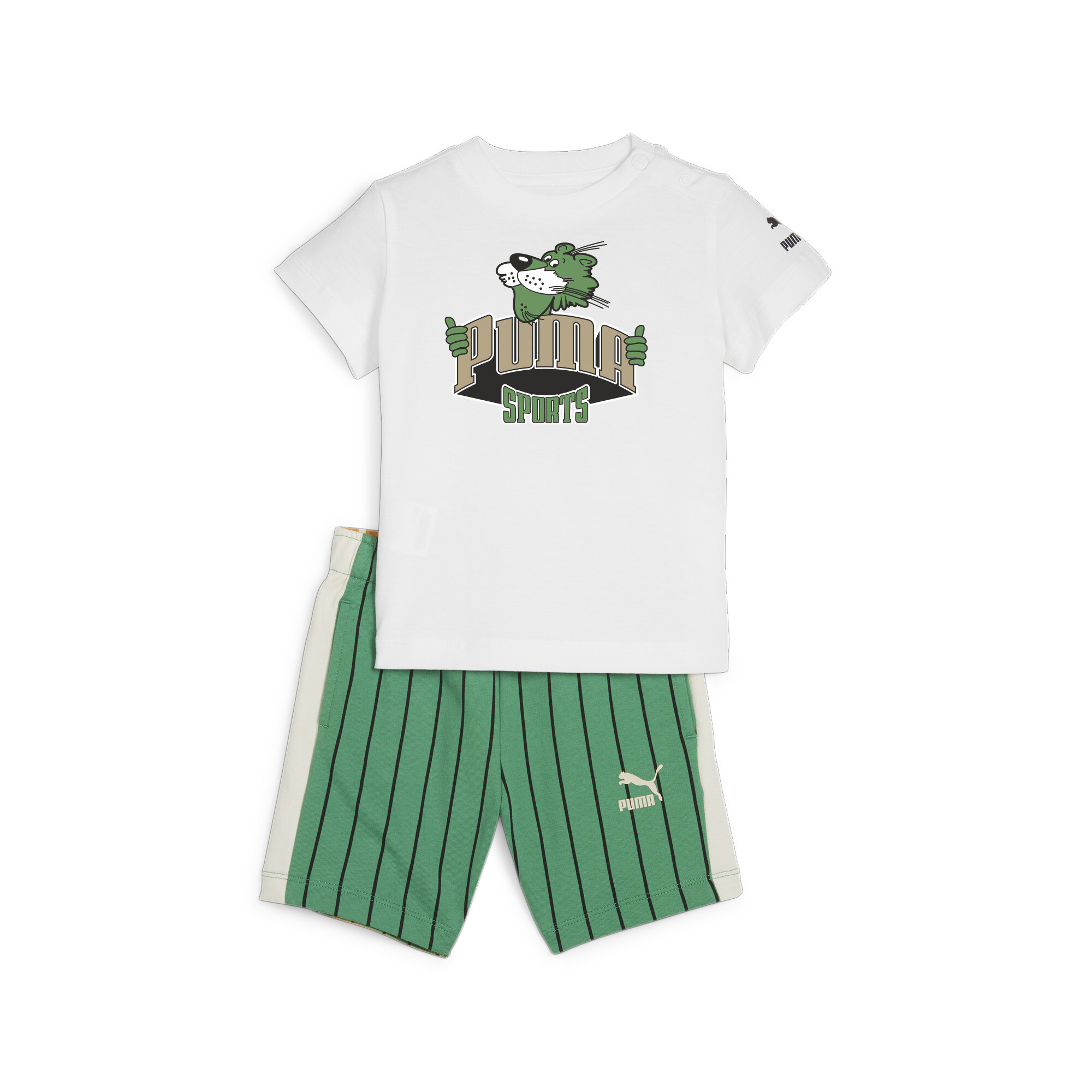 PUMA MINICATS FANBASE Toddlers' Set In White, Size 3-4 Youth