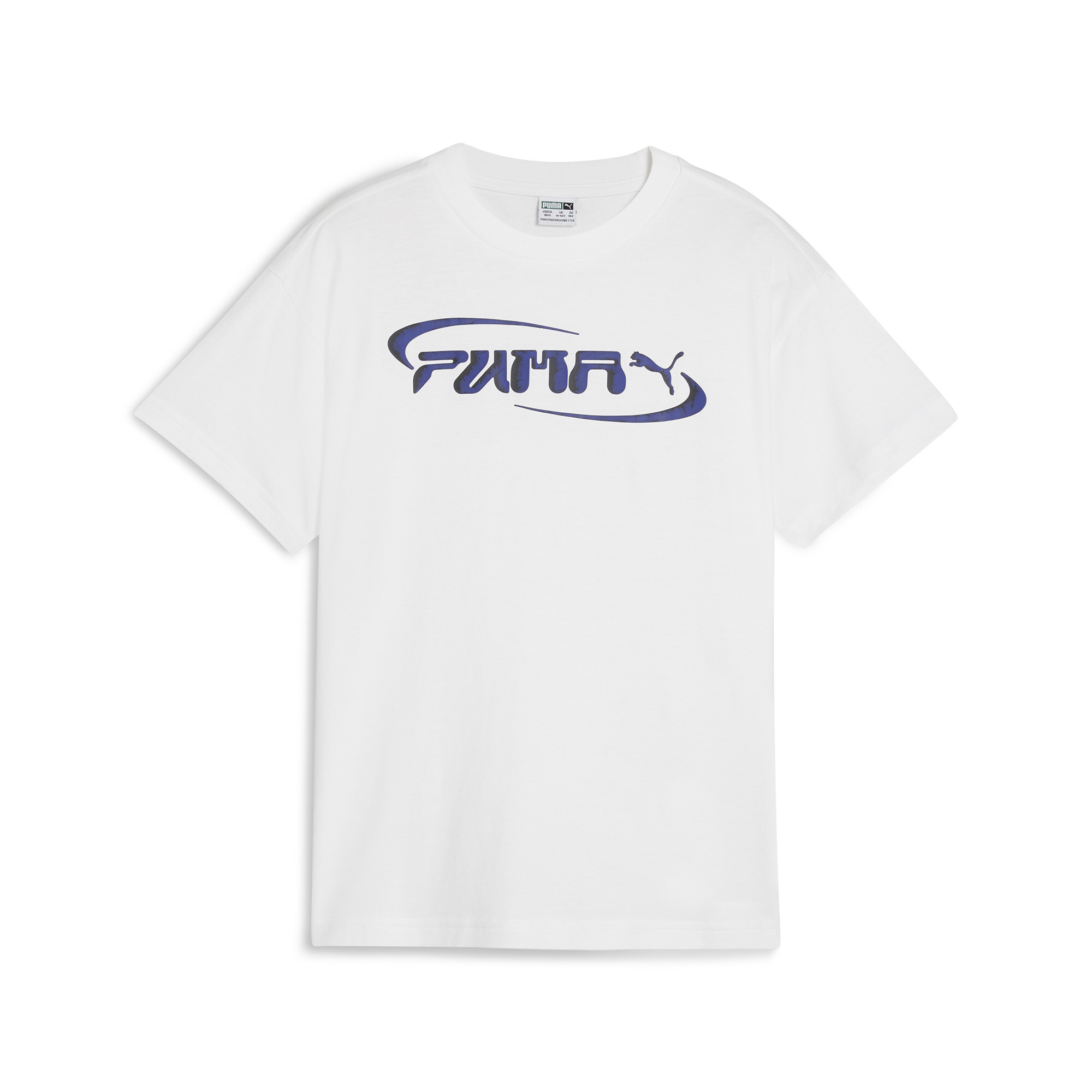 PUMA Martian Sunset T-Shirt In White, Size 11-12 Youth