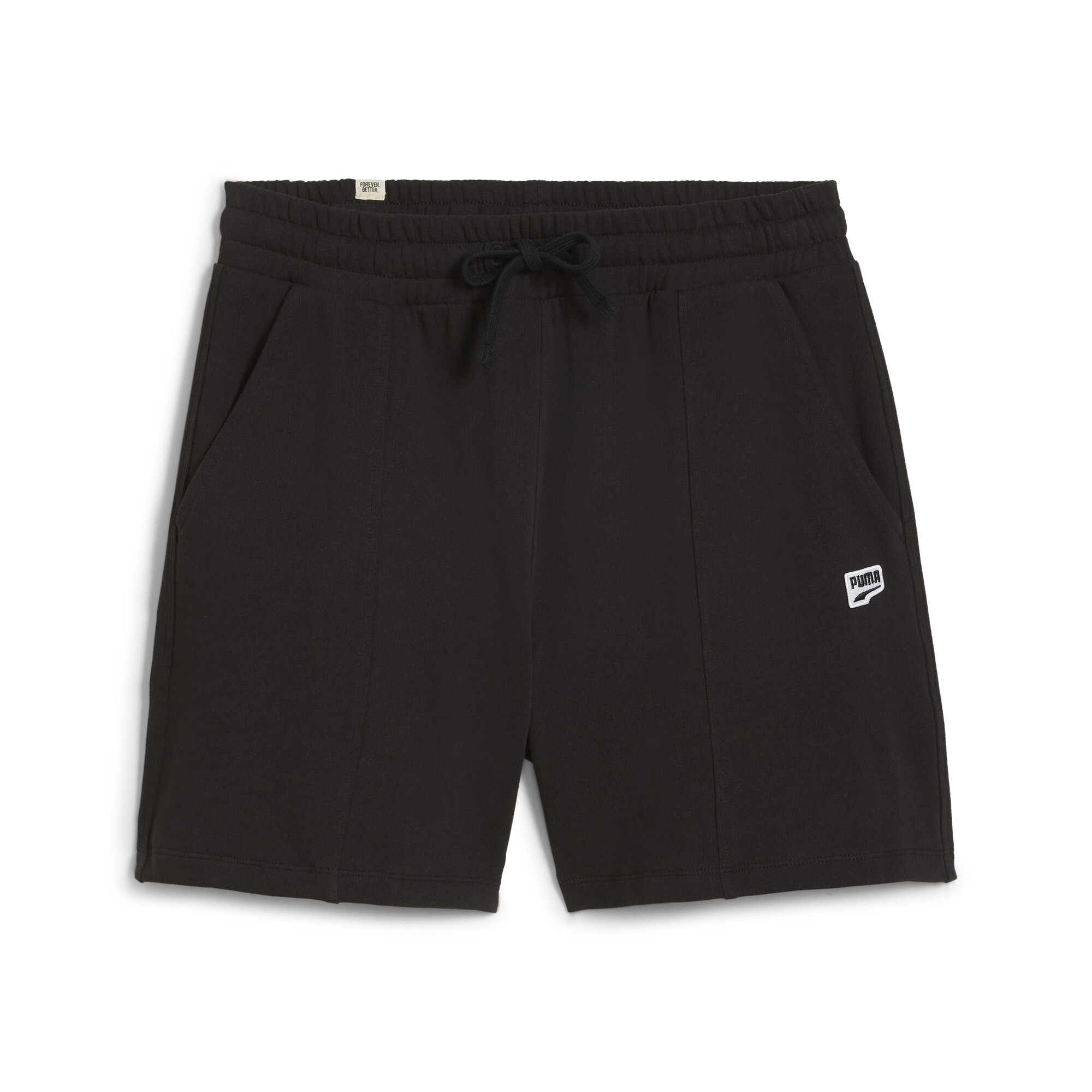 Women's PUMA DOWNTOWN RE:COLLECTION Shorts Women In Black, Size Large, Cotton