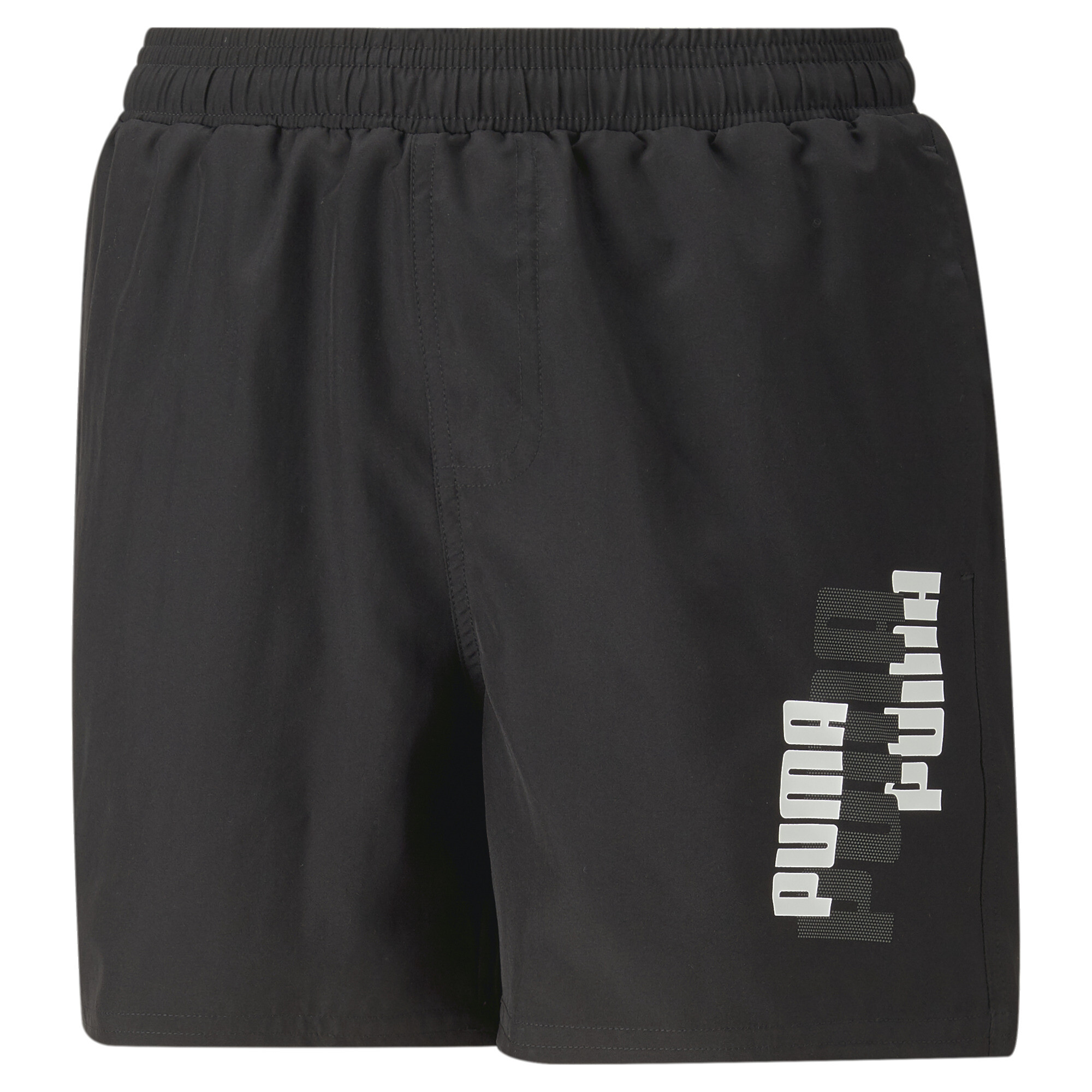PUMA Essentials+ Logolab Woven Shorts In Black, Size 15-16 Youth