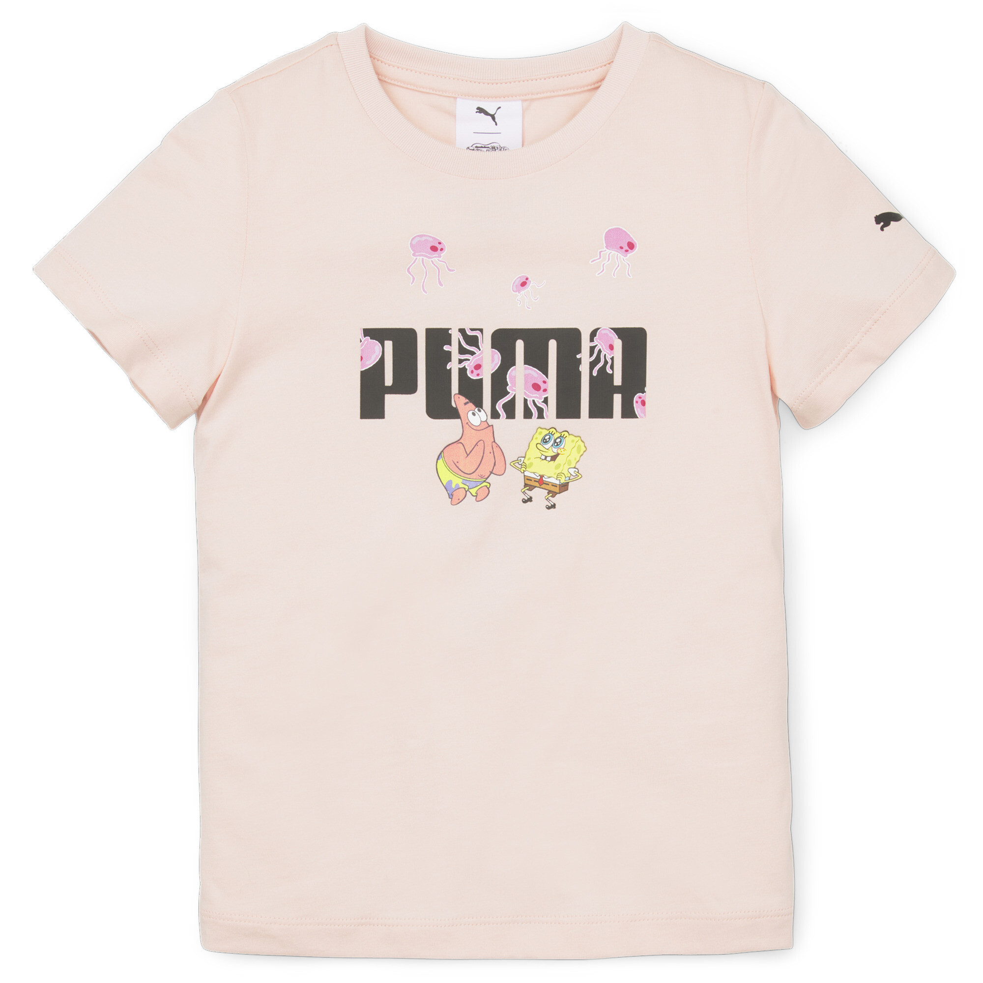 PUMA X SPONGEBOB Logo T-Shirt Kids In 70 - Pink, Size 1-2 Youth