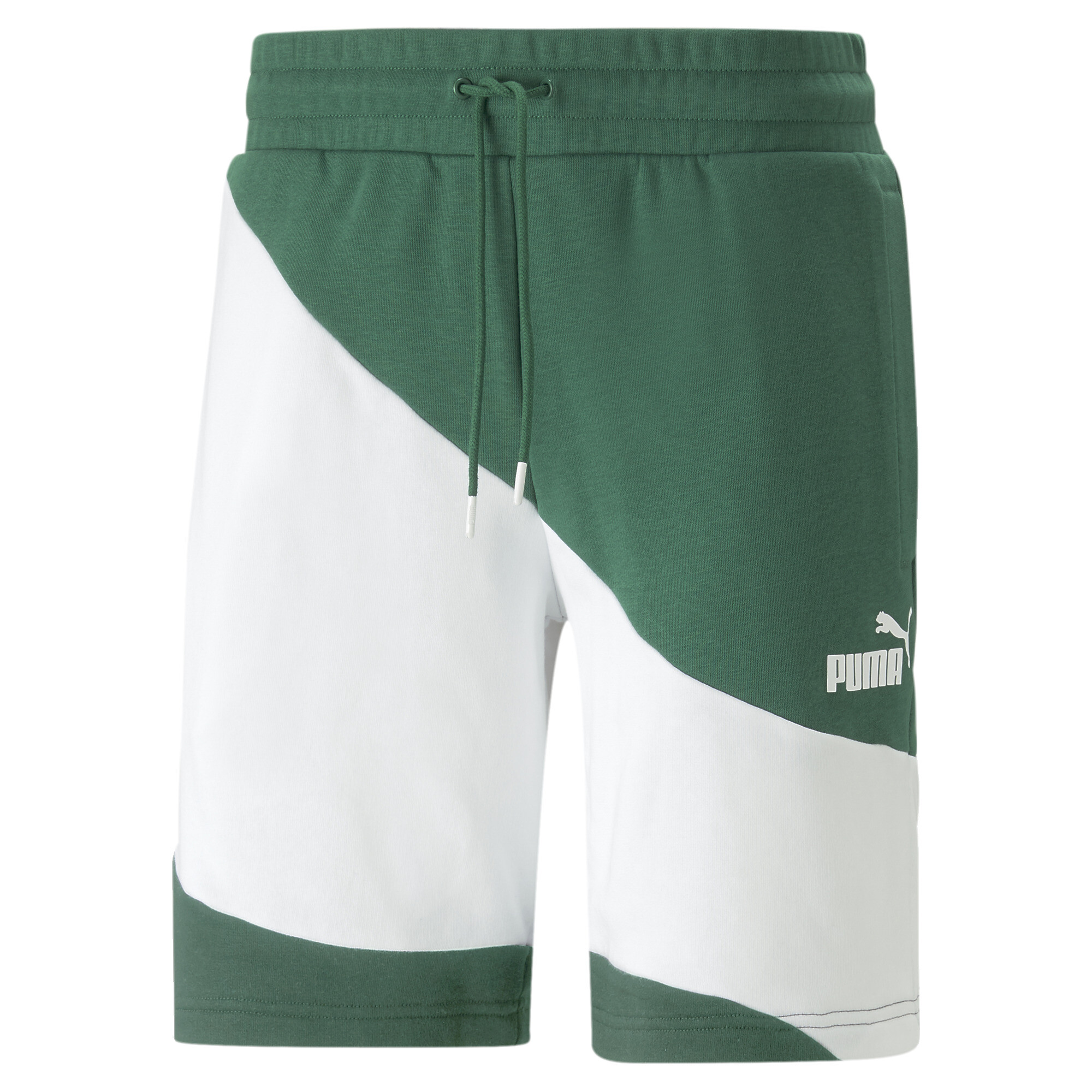 Men's PUMA POWER Cat Shorts Men In Green, Size XS