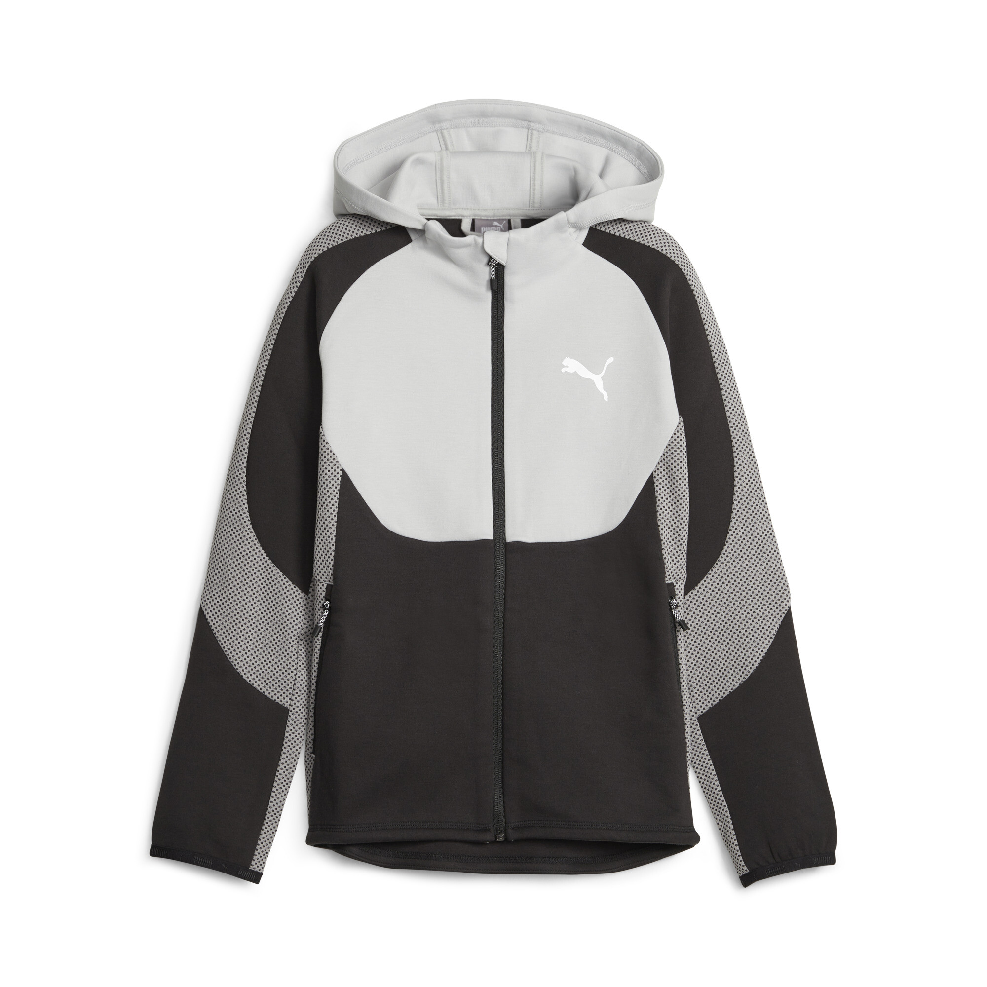 PUMA Evostripe Full-zip Hoodie In Gray, Size 15-16 Youth