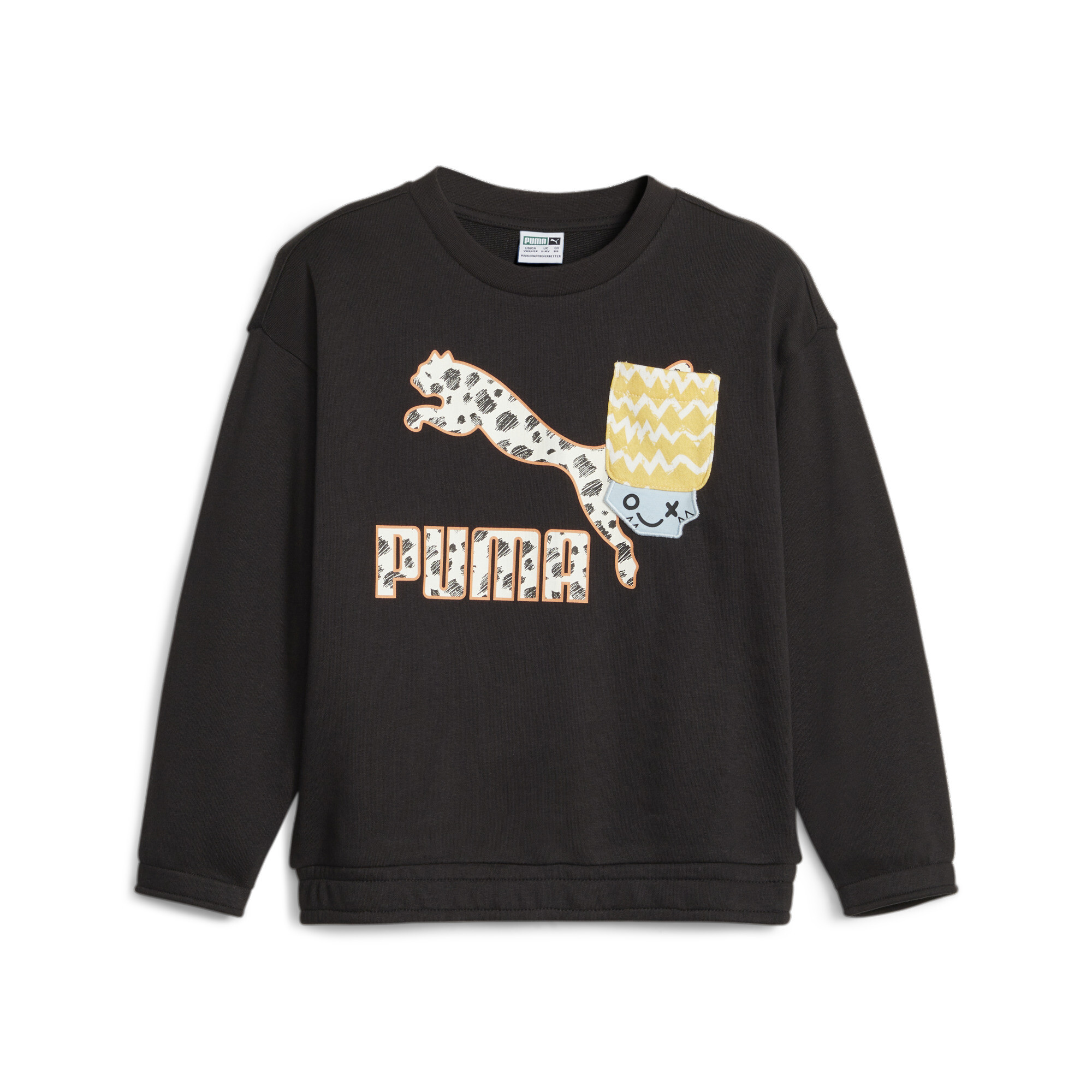 PUMA Classics Mix Match Sweatshirt In Black, Size 1-2 Youth