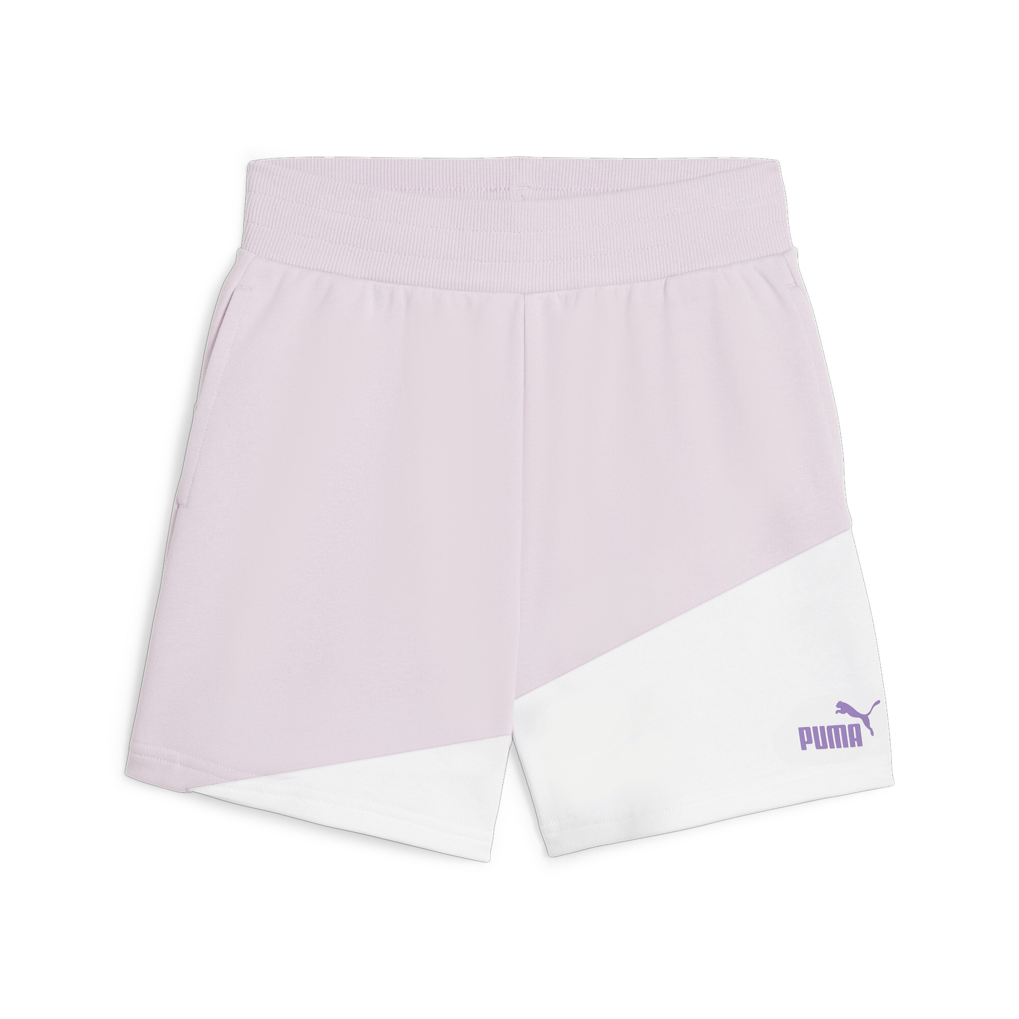 Women's PUMA POWER Shorts In 90 - Purple, Size Medium