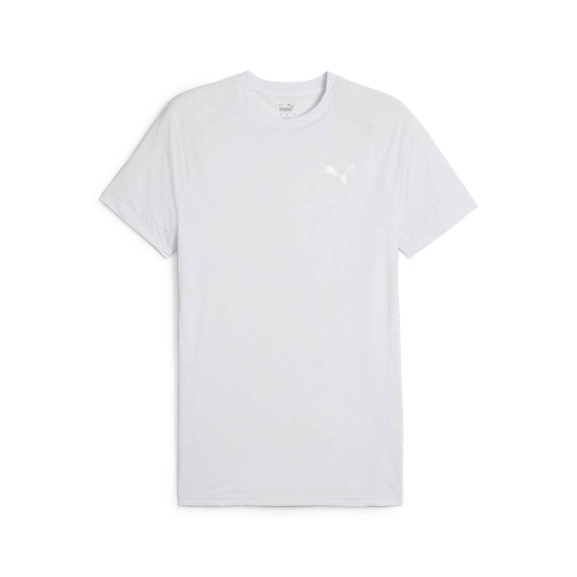 Men's PUMA EVOSTRIPE T-Shirt In Gray, Size Medium