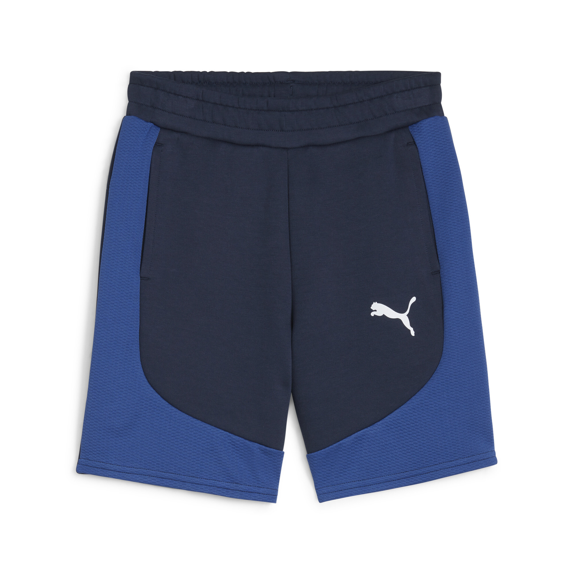 PUMA EVOSTRIPE Shorts In Blue, Size 7-8 Youth, Cotton