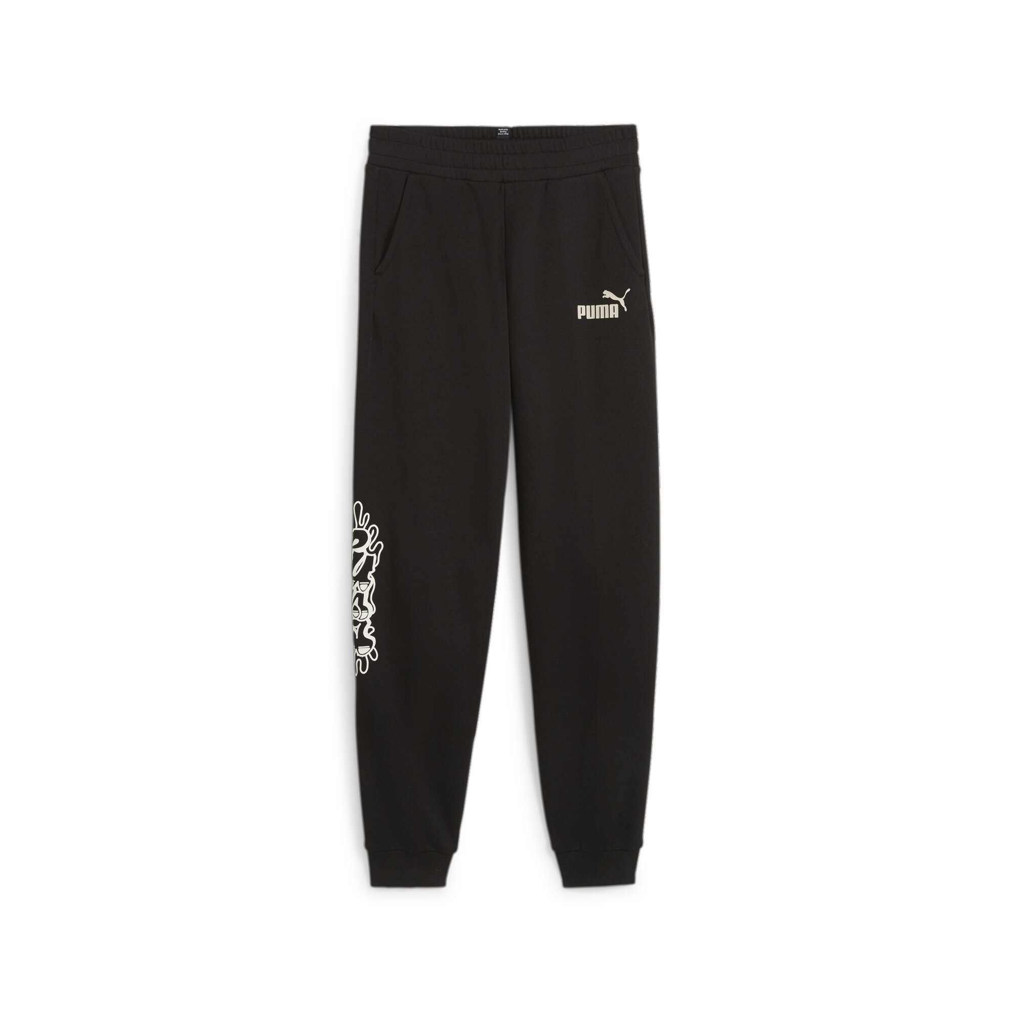 PUMA ESS+ Mid 90s Sweatpants In Black, Size 9-10 Youth