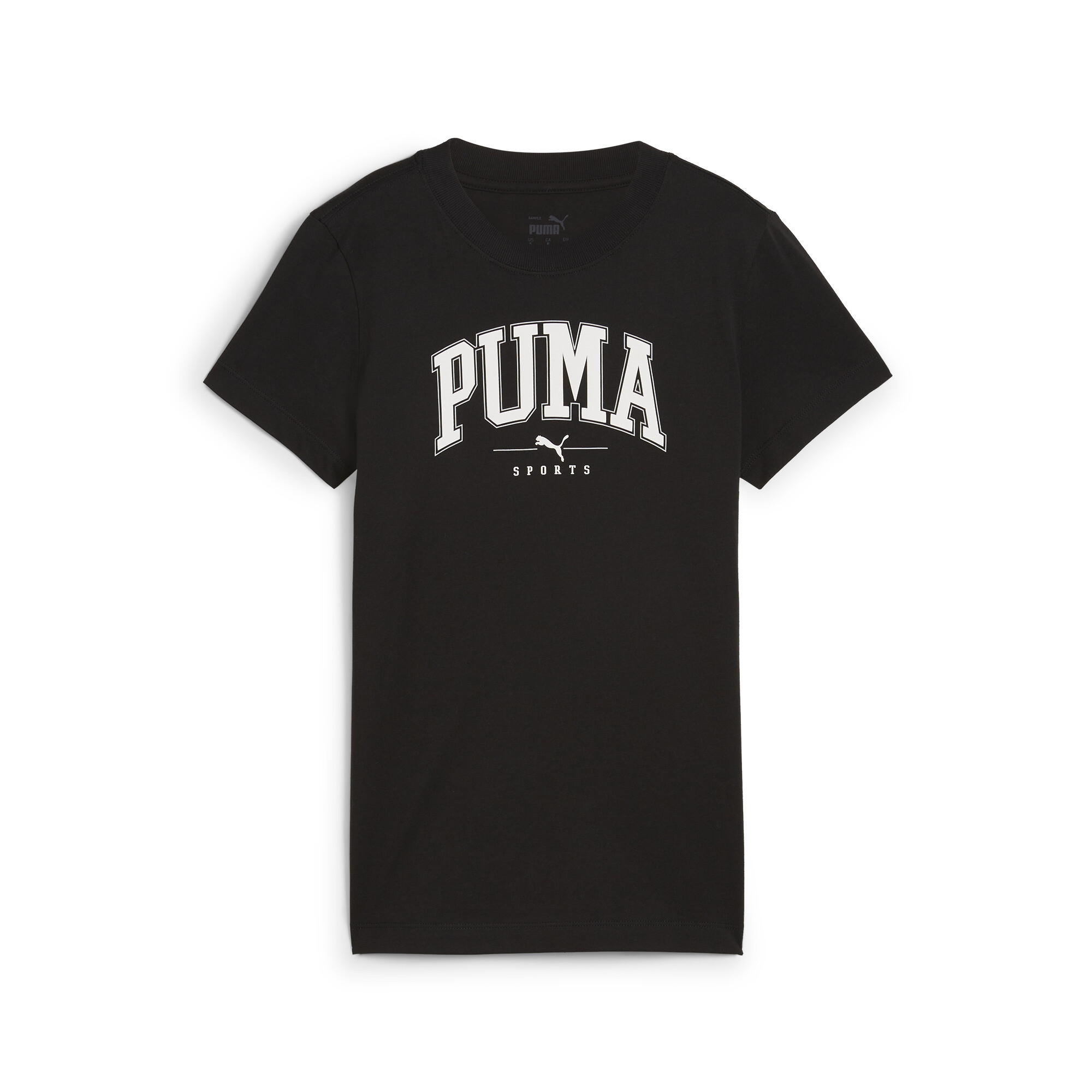 Women's PUMA SQUAD Graphic T-Shirt Women In Black, Size Medium, Cotton