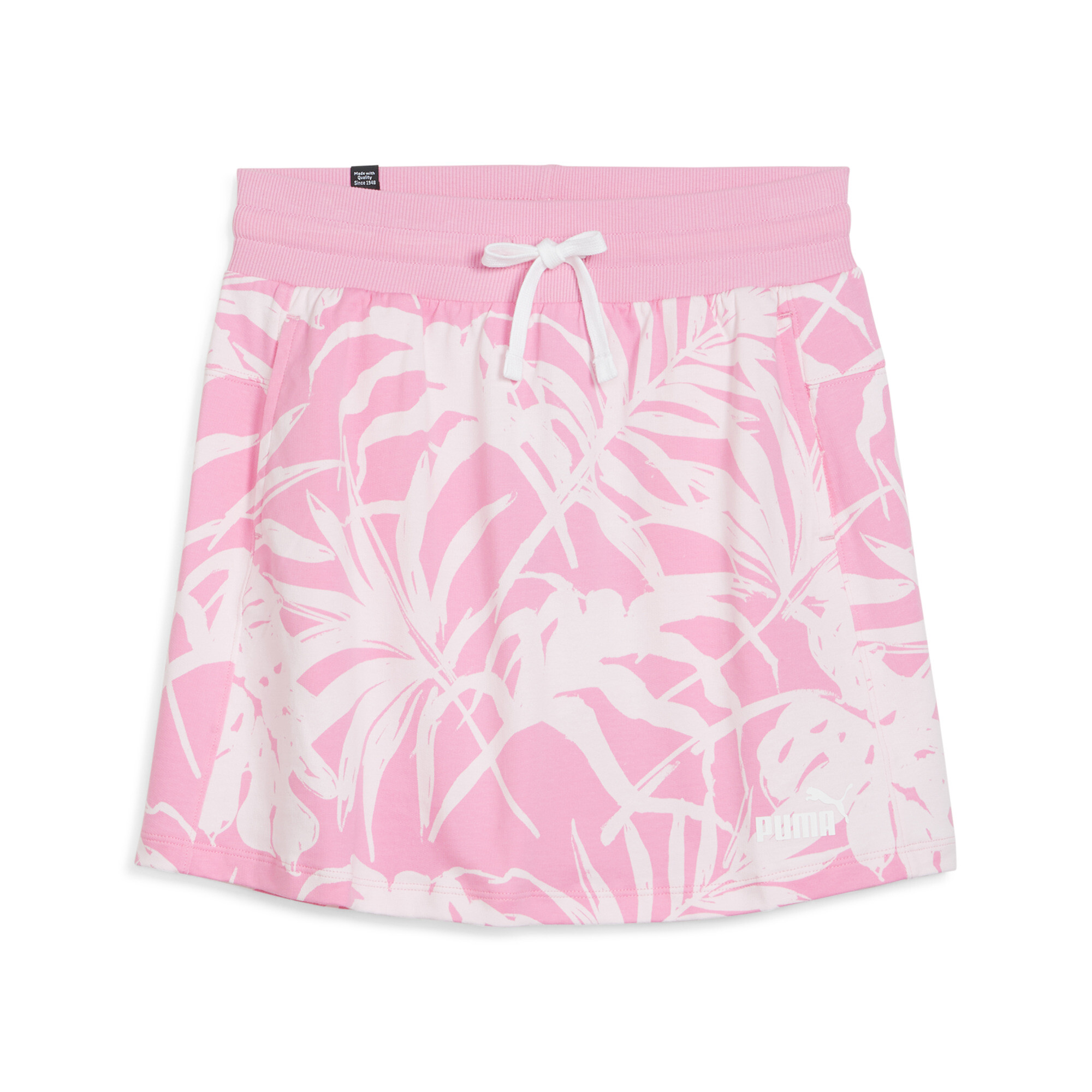 Women's PUMA ESS+ PALM RESORT Skirt In Pink, Size Medium, Cotton