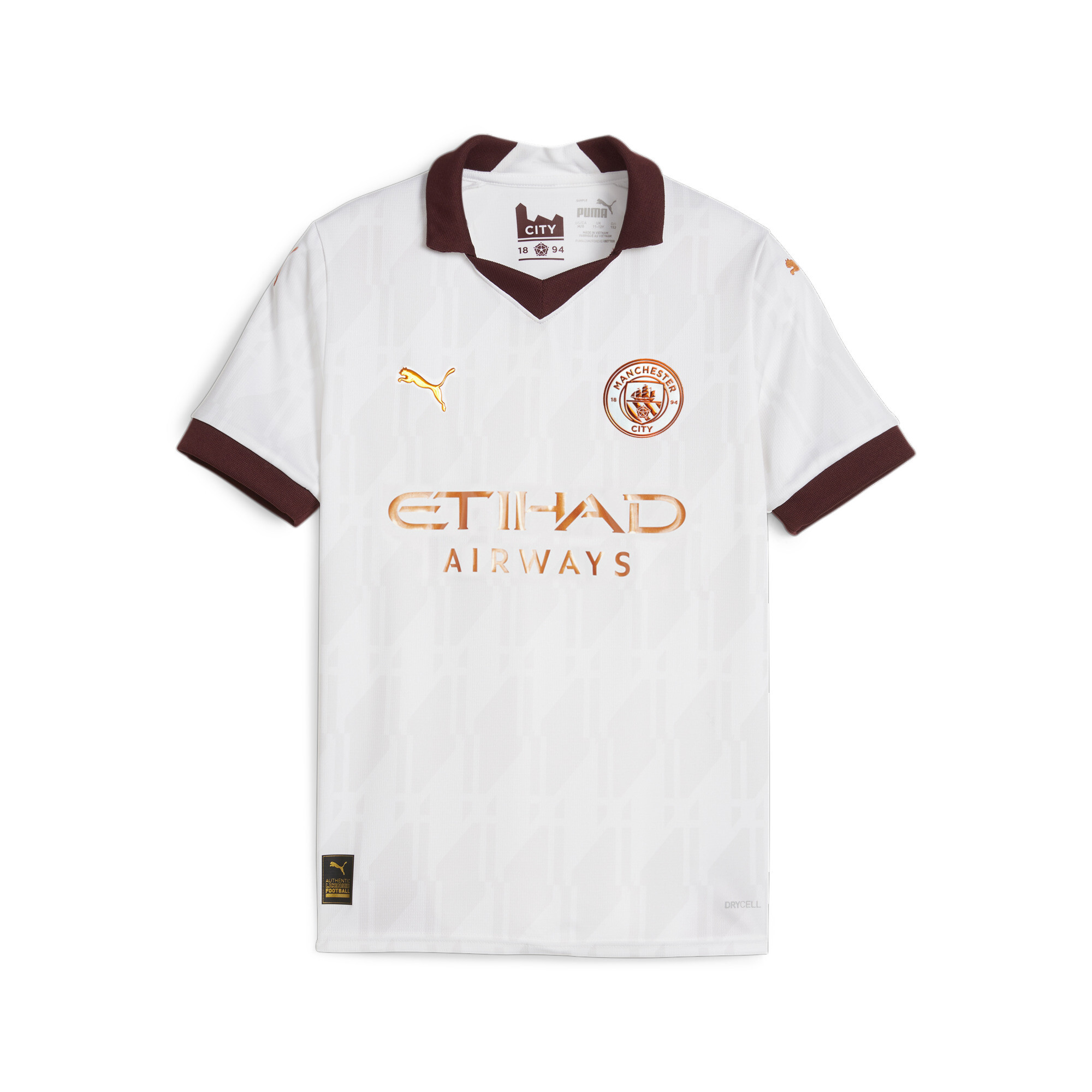PUMA Manchester City 23/24 Away Jersey In White, Size 15-16 Youth