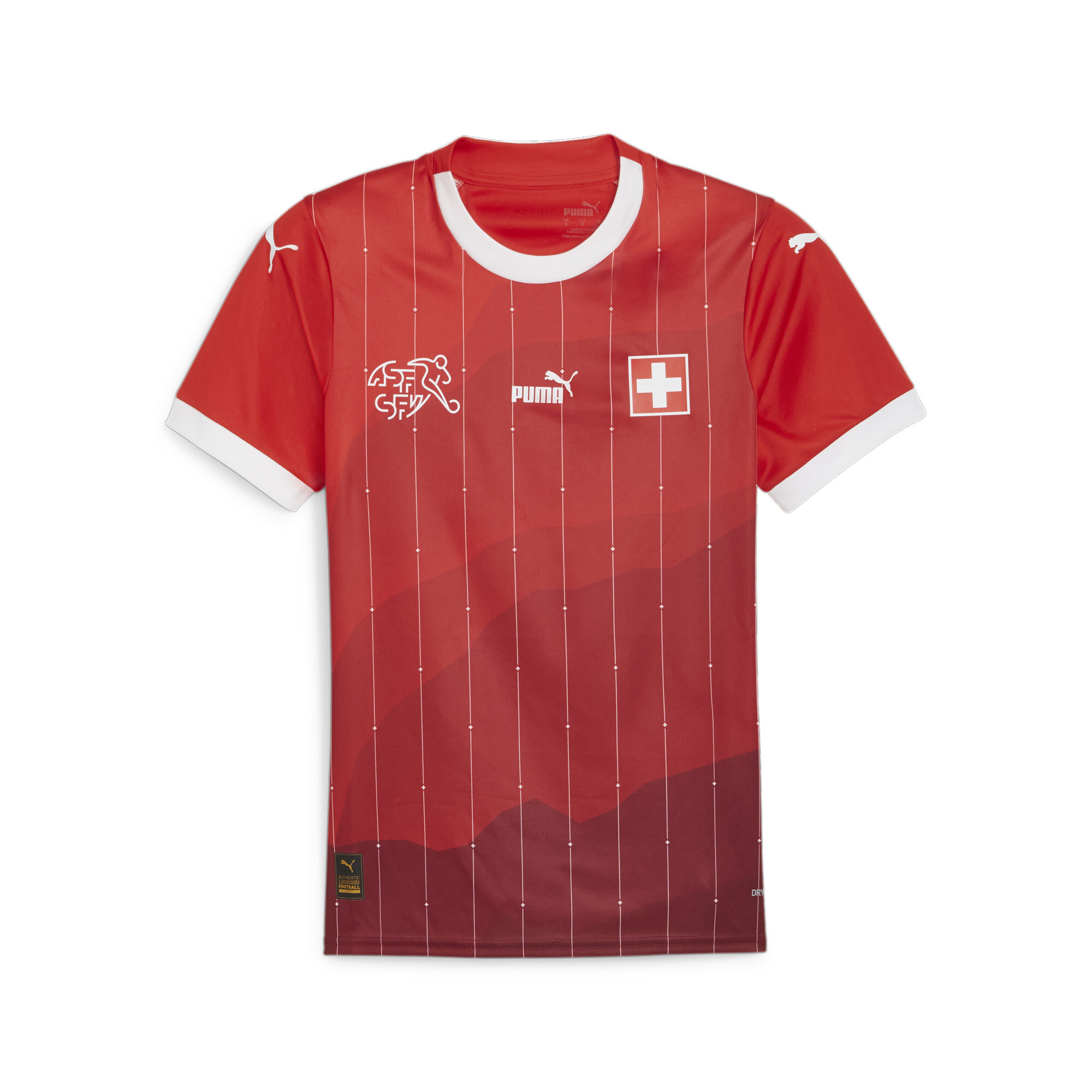 Women's PUMA Switzerland 23/24 World Cup Home Jersey In Red, Size Large