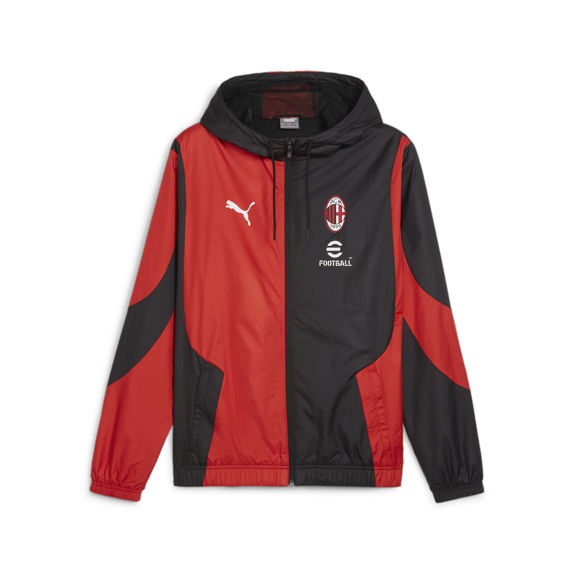 Men's PUMA AC Milan Pre-match Jacket In 10 - Black, Size Small