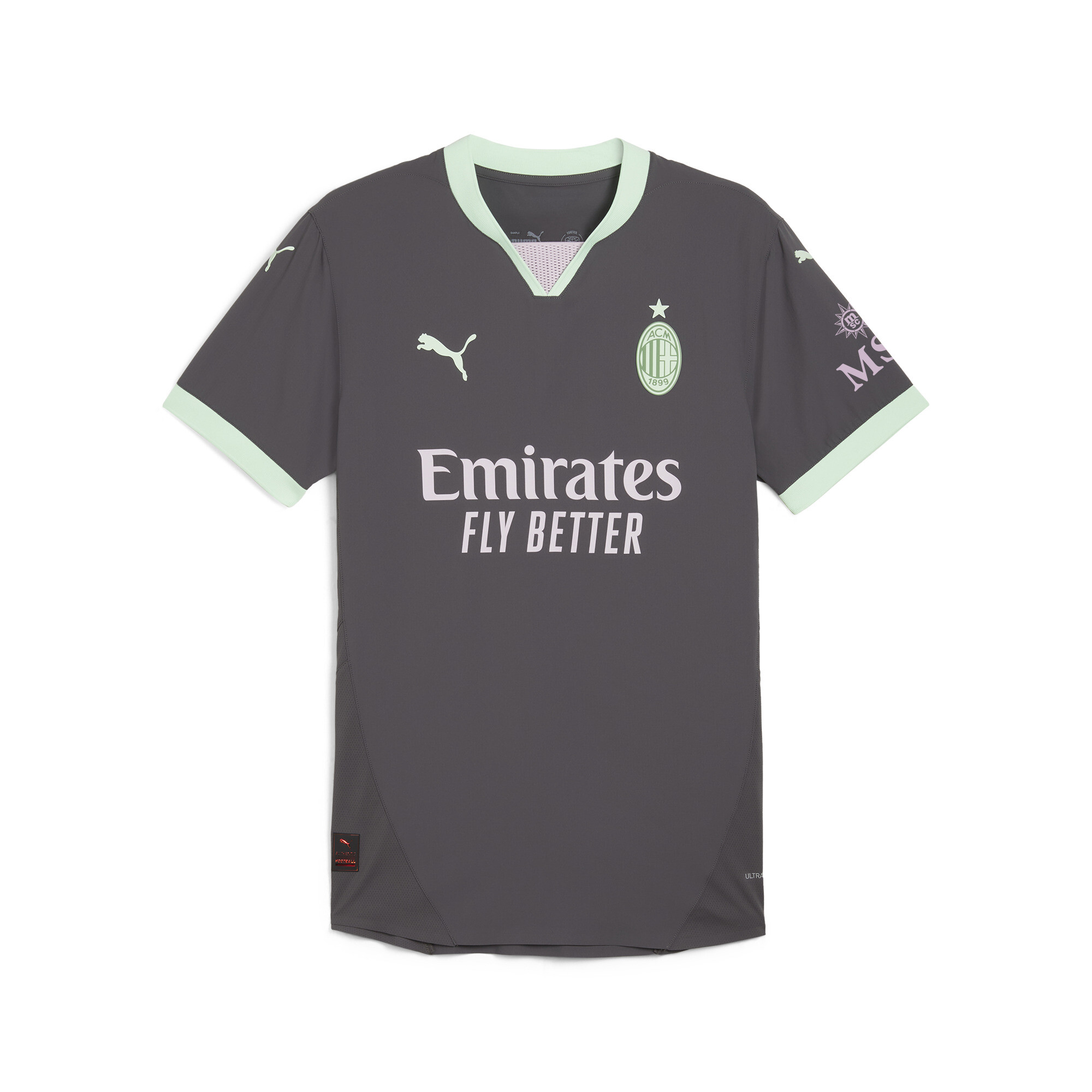 Men's PUMA AC Milan 24/25 Authentic Third Jersey Men In Green, Size XL