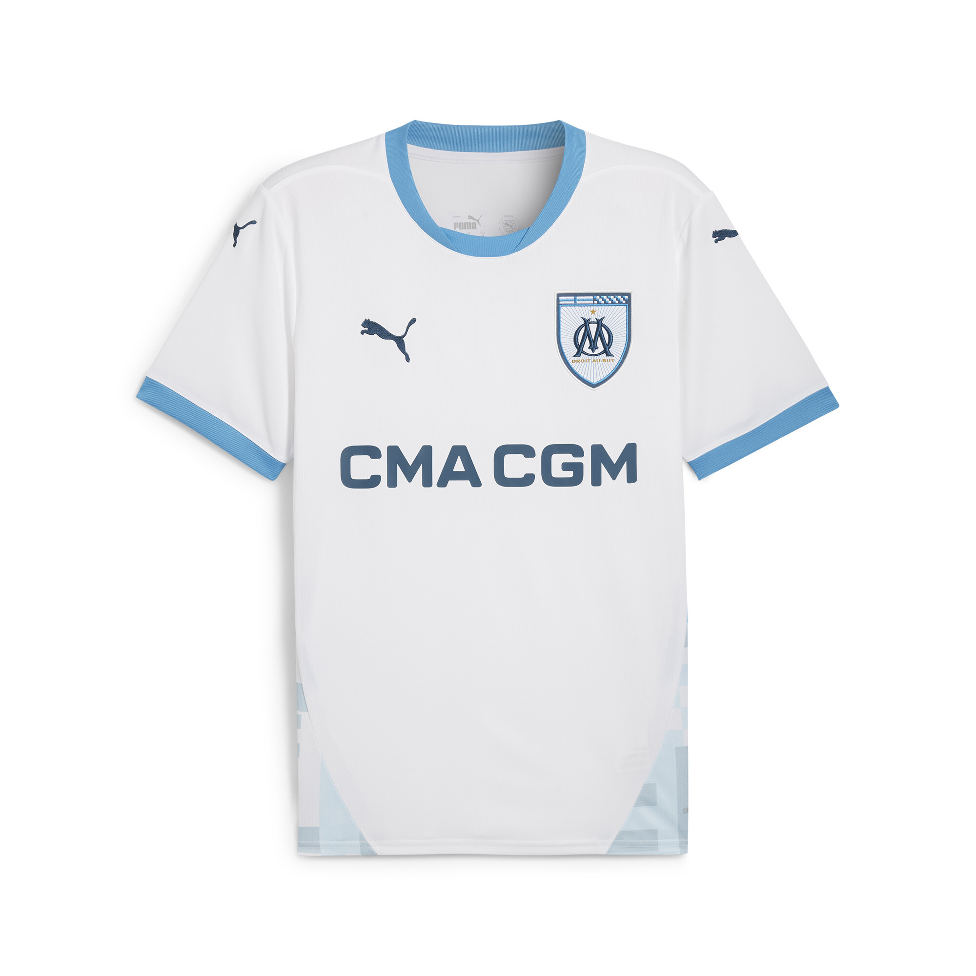 Men's PUMA Olympique De Marseille 24/25 Home Jersey Men In White, Size Small, Polyester