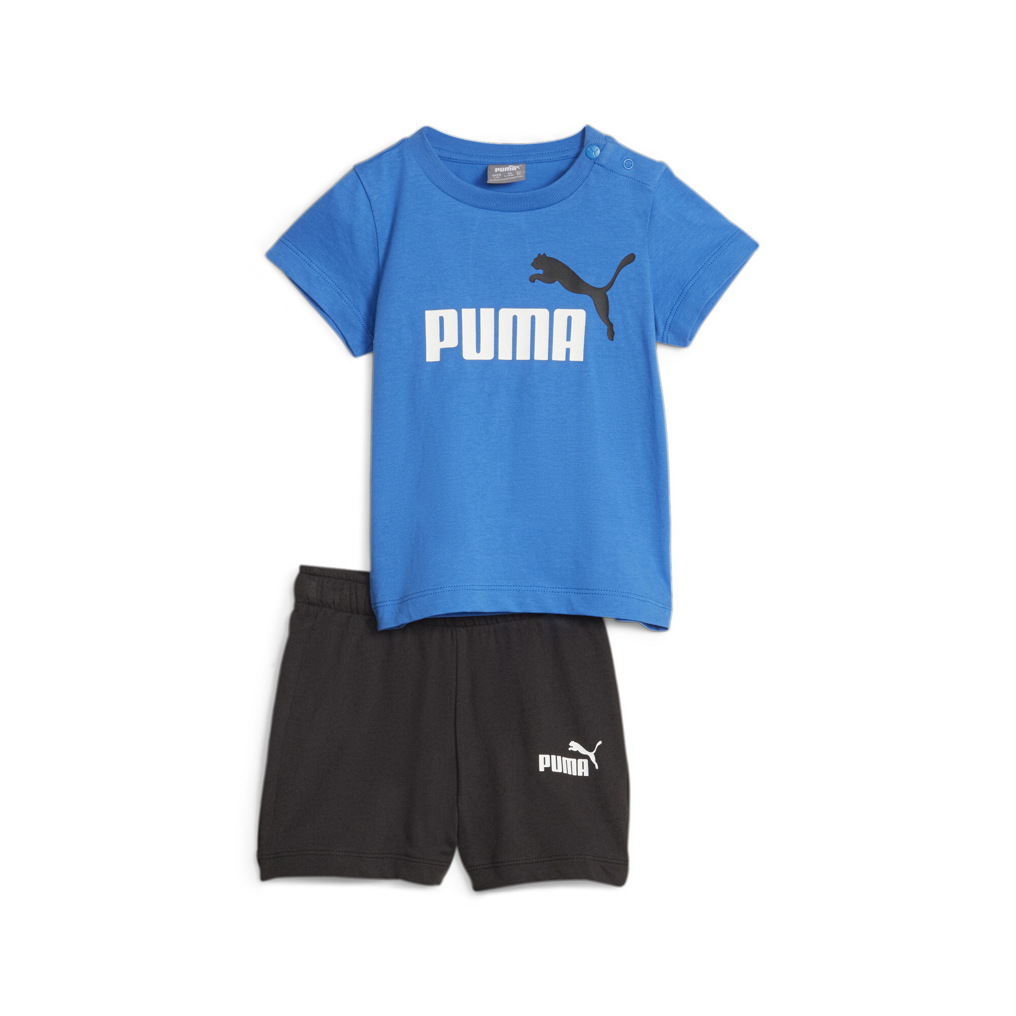 PUMA Minicats T-Shirt And Shorts Babies' Set In Blue, Size 2-4 Months