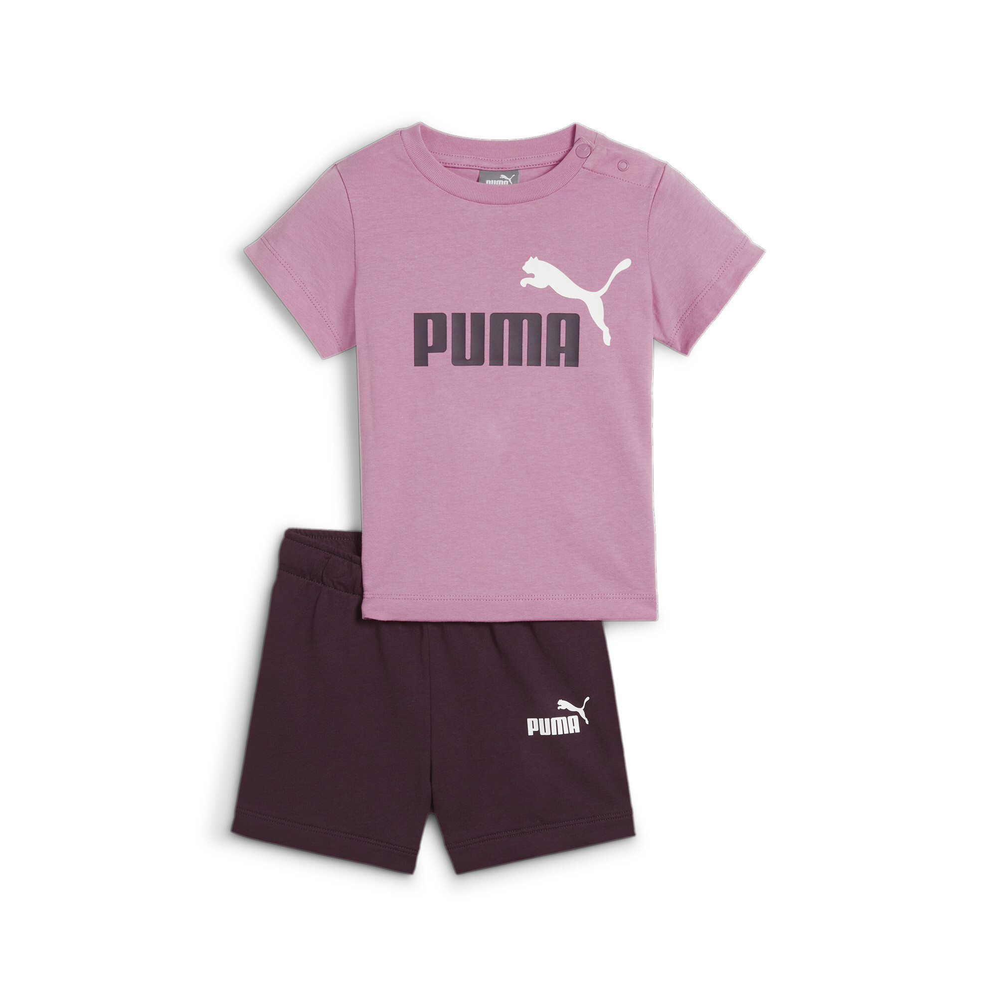 Kids' PUMA Minicats T-Shirt And Shorts Set Toddler In Pink, Size 2-3 Months, Cotton