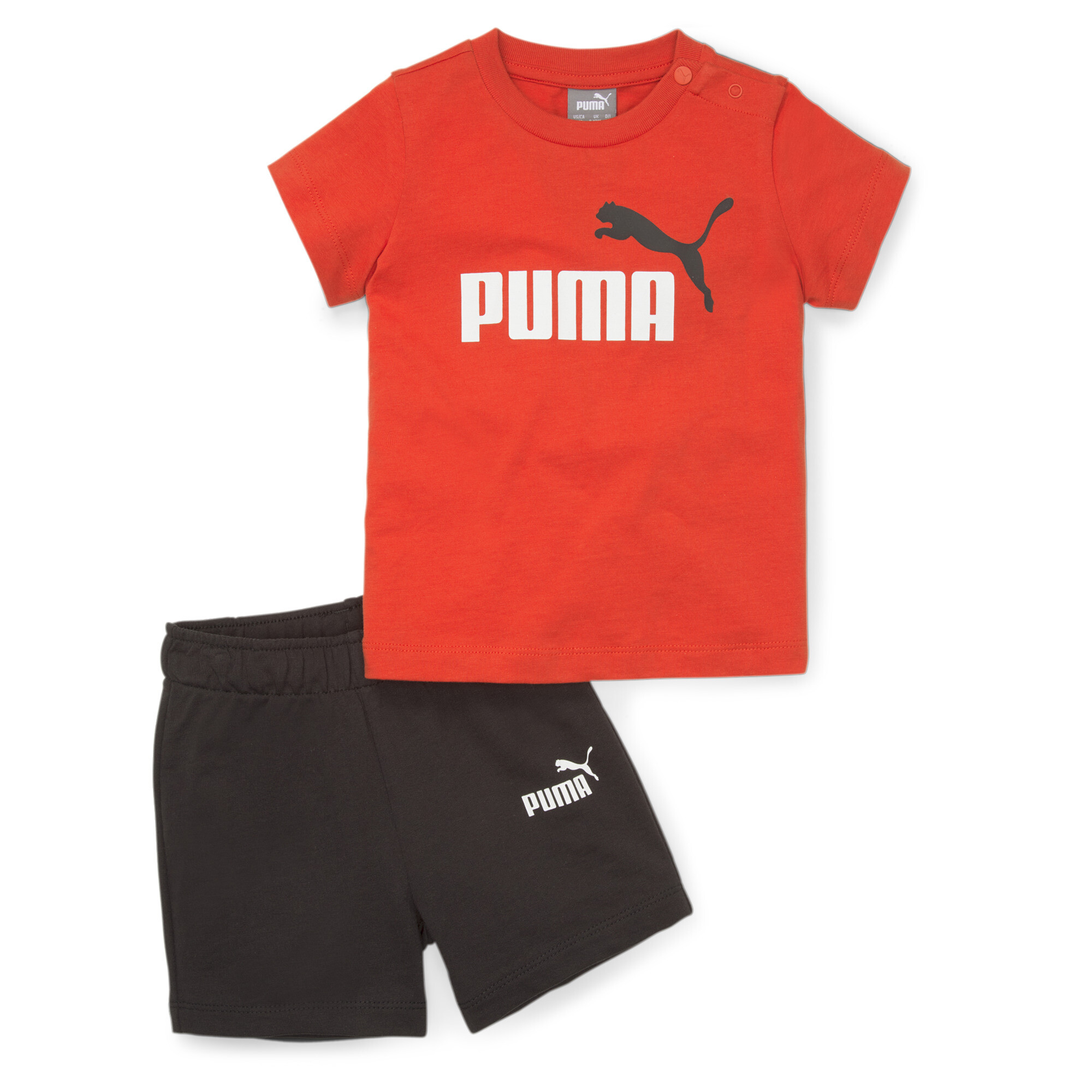 PUMA Minicats T-Shirt And Shorts Babies' Set In 10 - Black, Size 9-12 Months