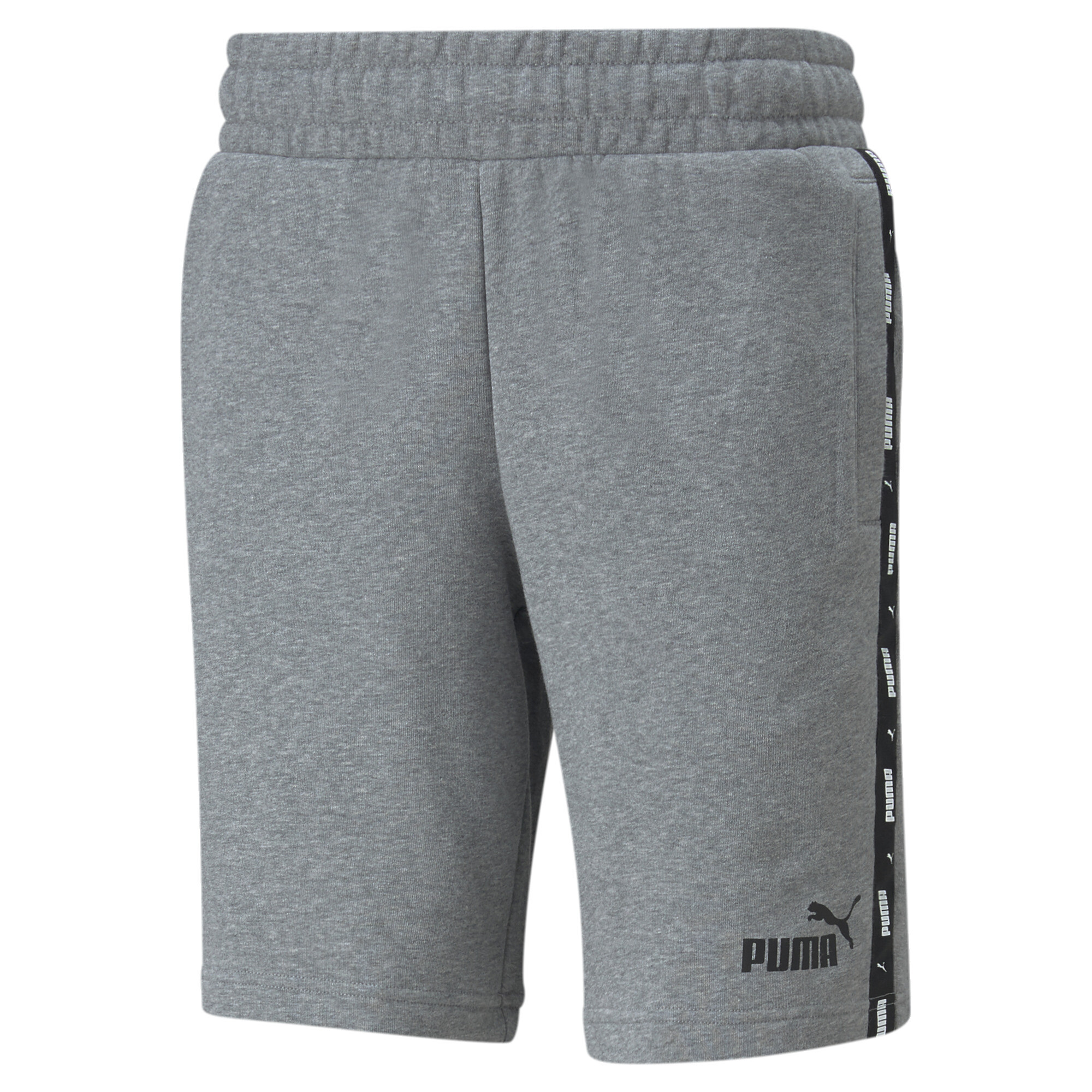 Men's PUMA Essentials+ Tape Shorts In Heather, Size Large