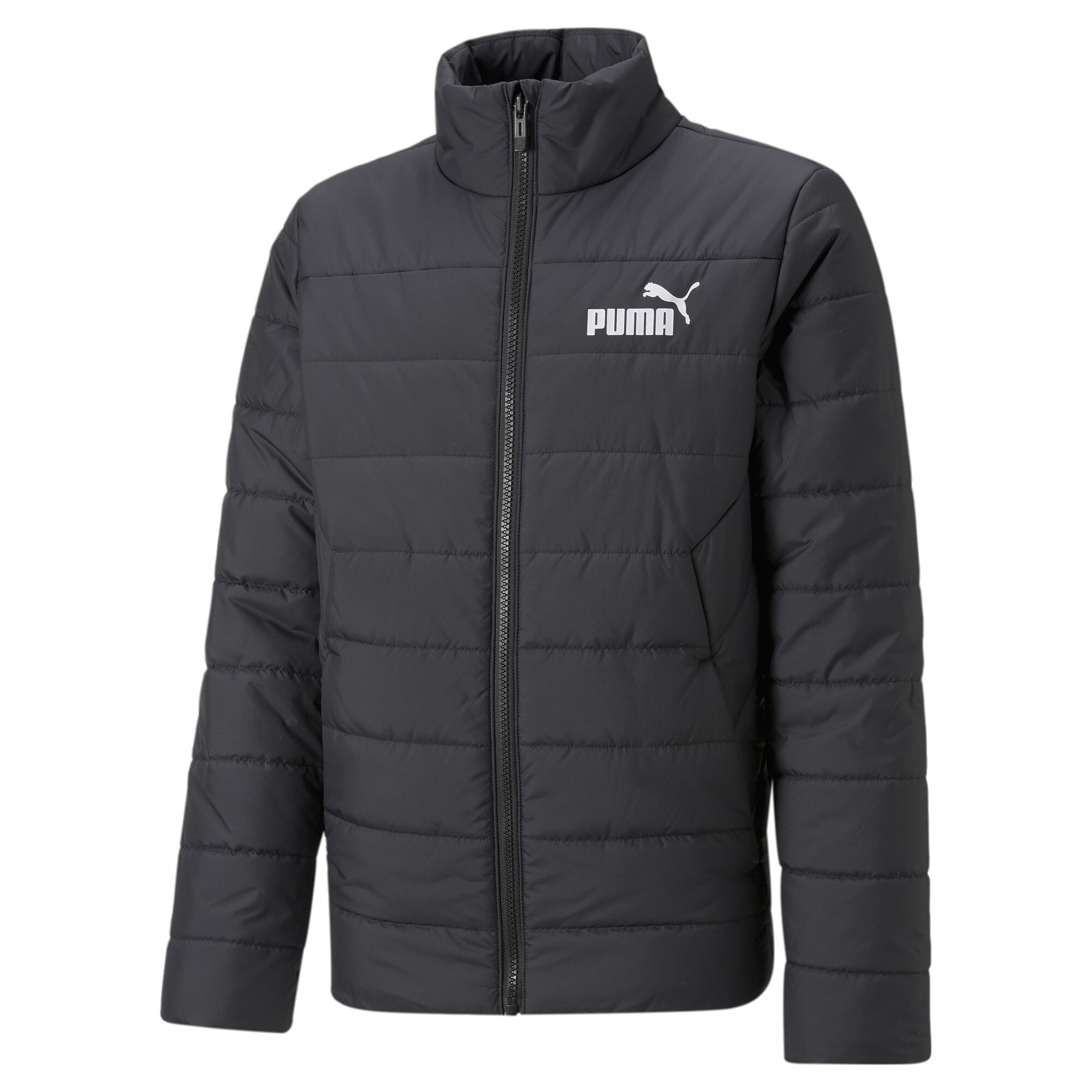 PUMA Essentials Padded Jacket In Black, Size 9-10 Youth