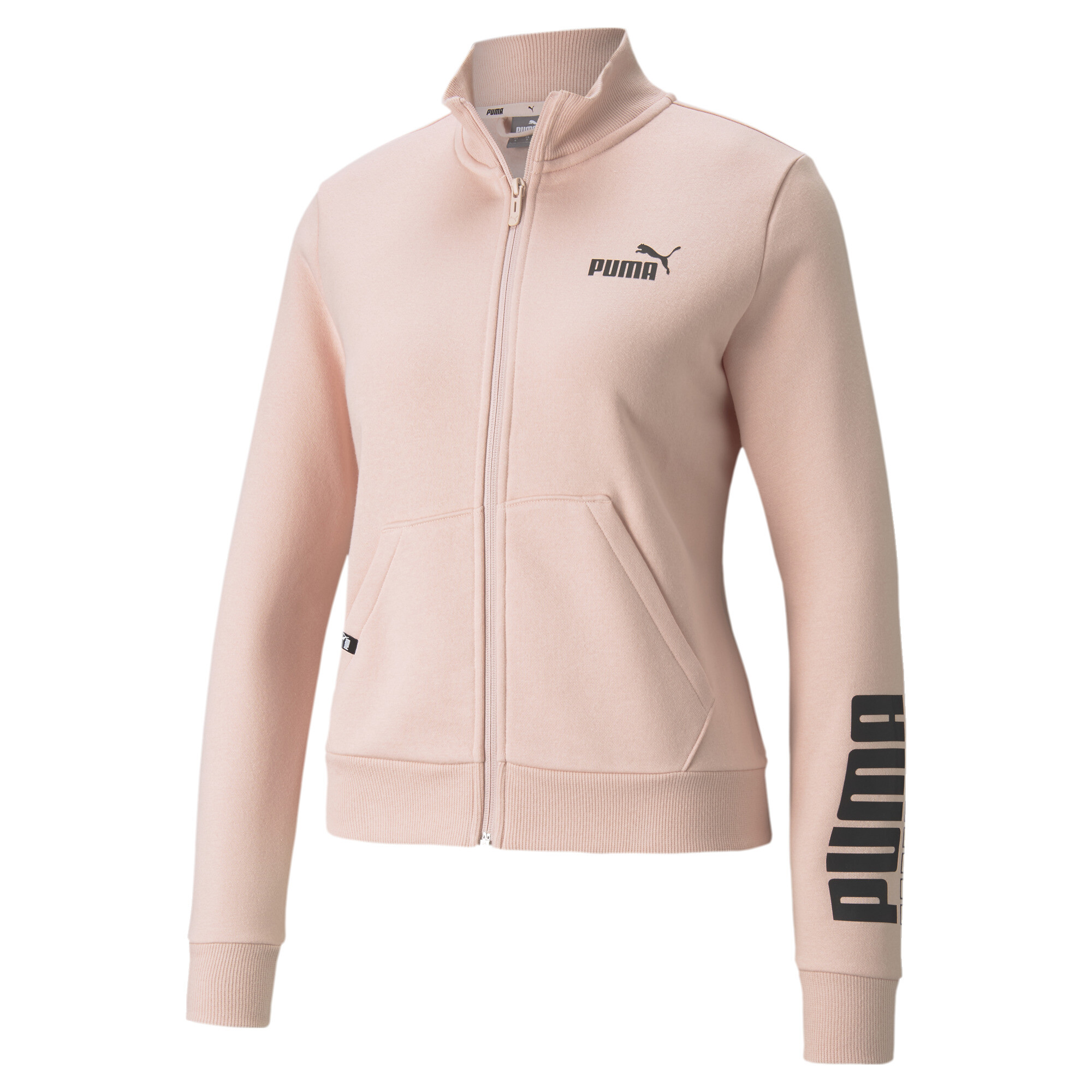 Women's PUMA Power Logo Track Jacket In Pink, Size XS