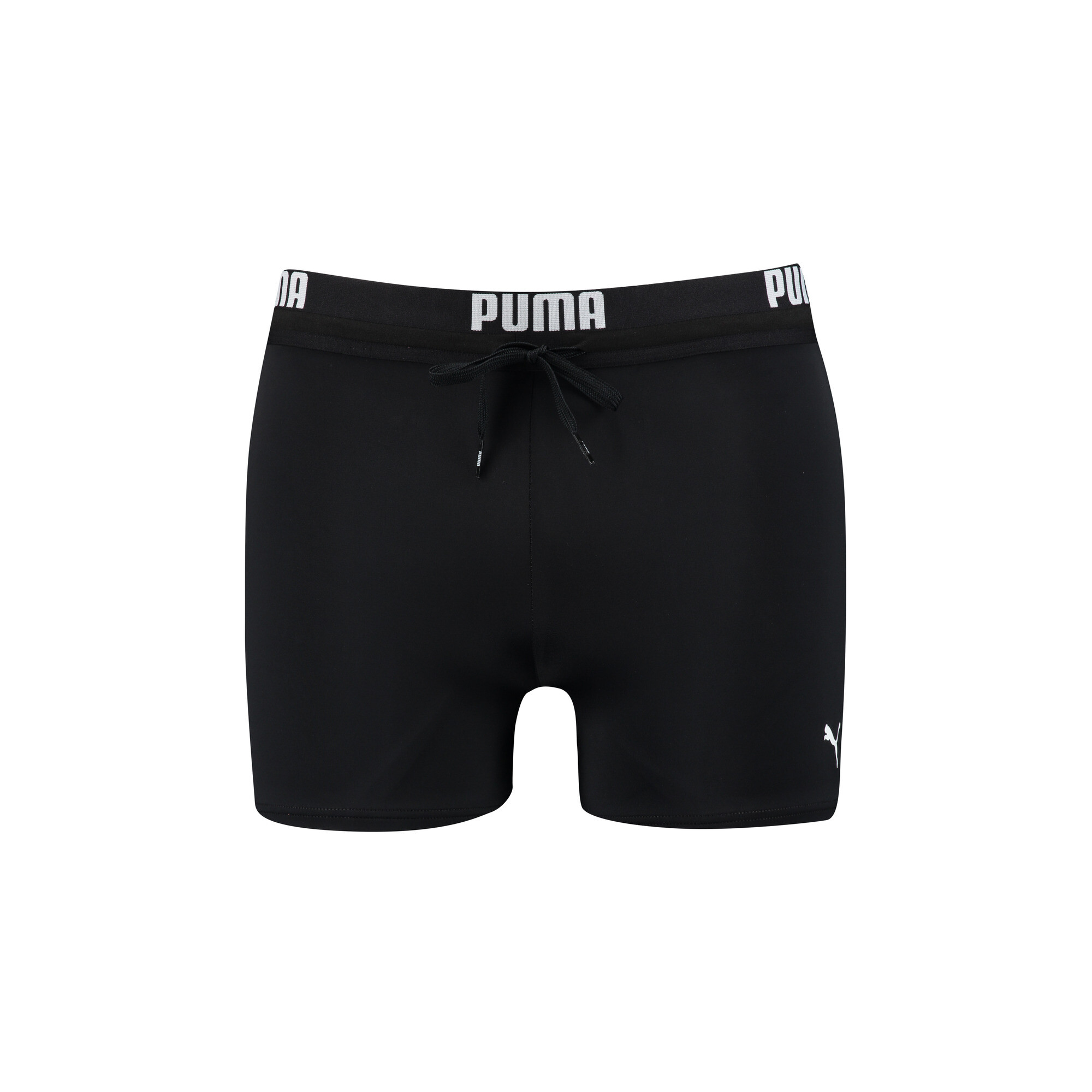 Men's PUMA Swim Logo Swimming Trunks In Black, Size XS
