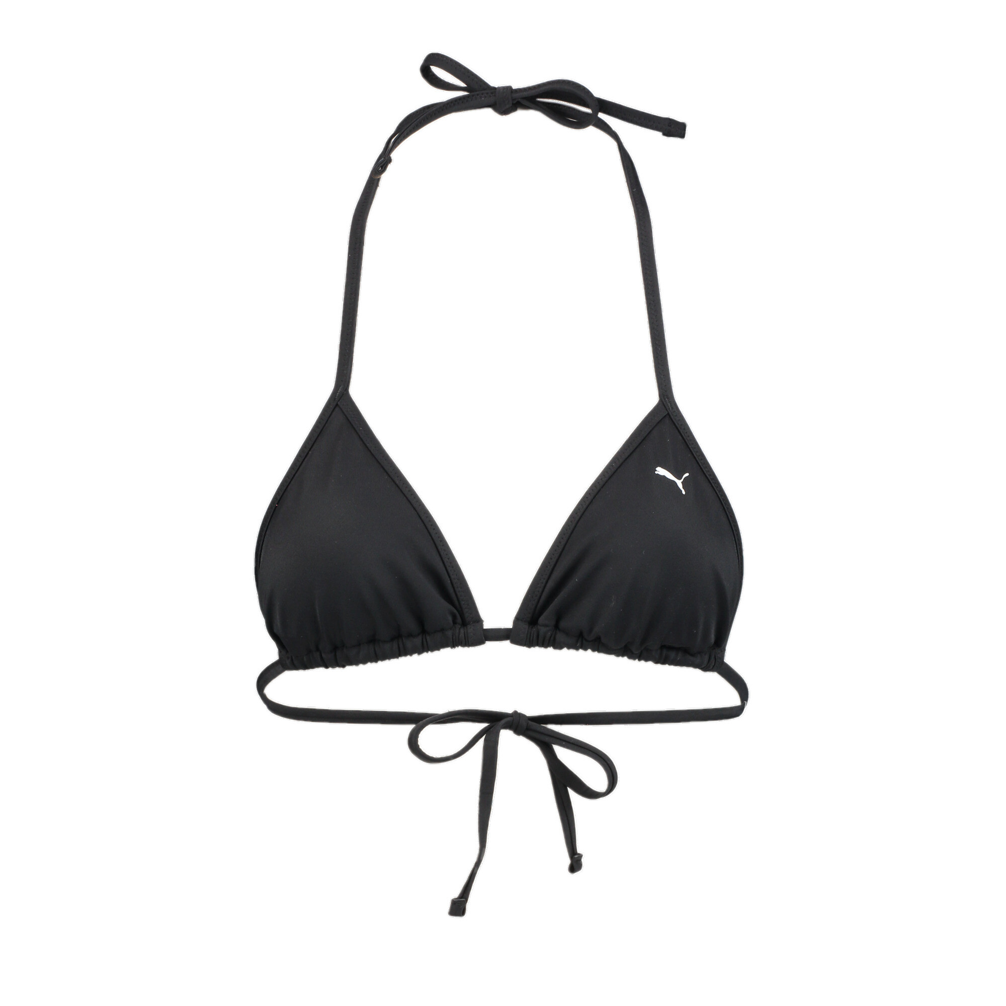 Women's PUMA Swim Triangle Bikini Top In Black, Size XS