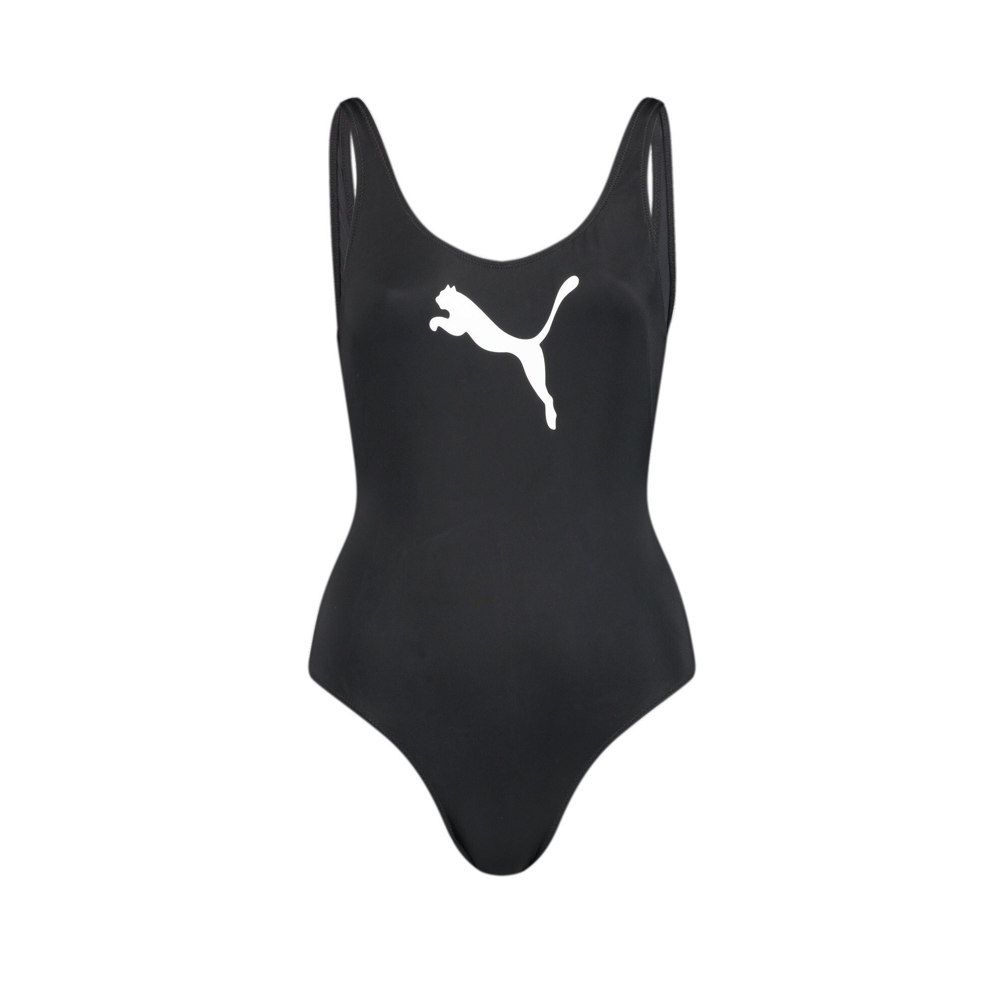 Women's PUMA Swim 1 Piece Swimsuit In Black, Size XS