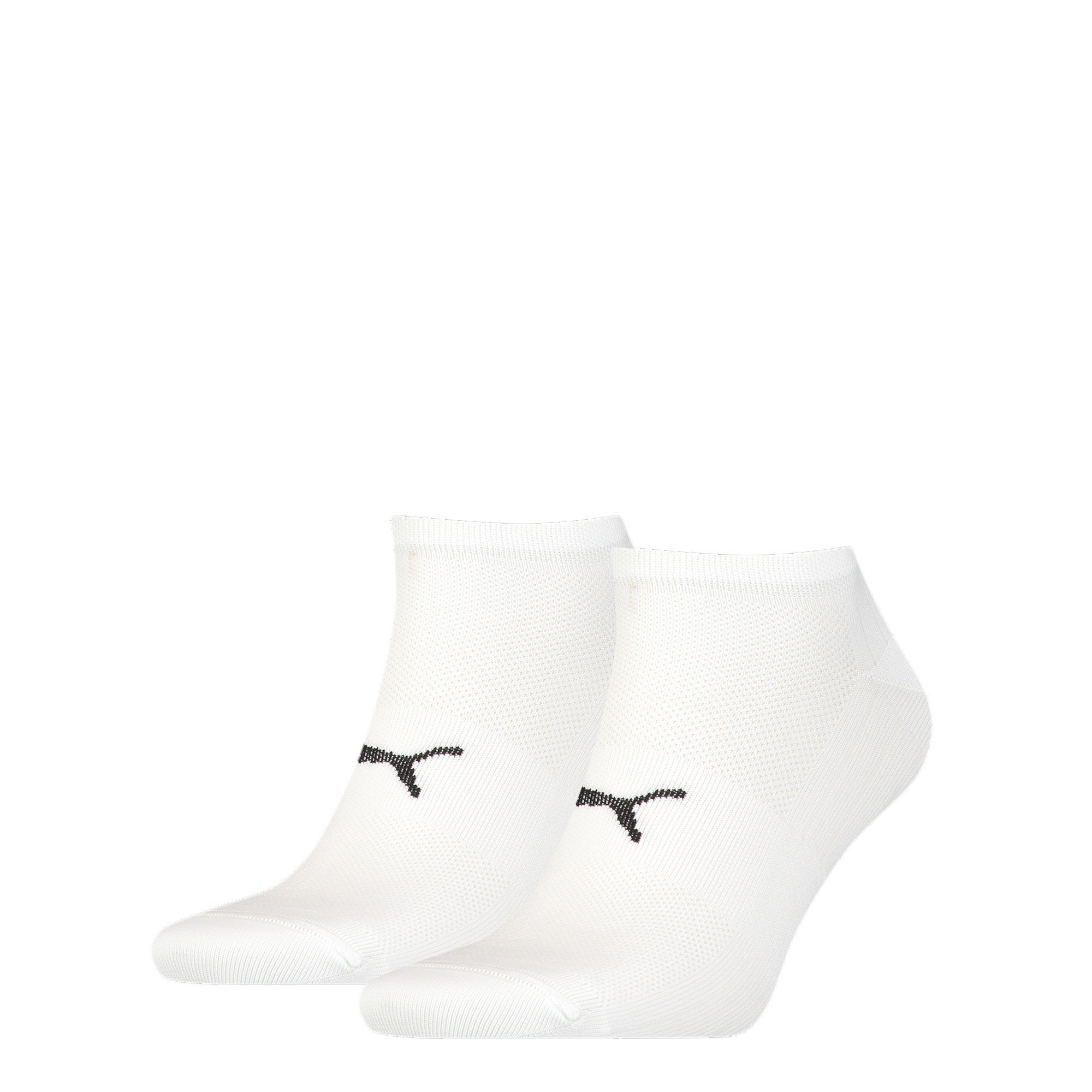 Unisex PUMA Sport Light Sneaker Socks 2 Pack In White, Size 35-38