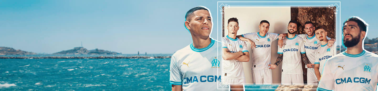 Maillot de football OM extérieur bleu enfant - Puma