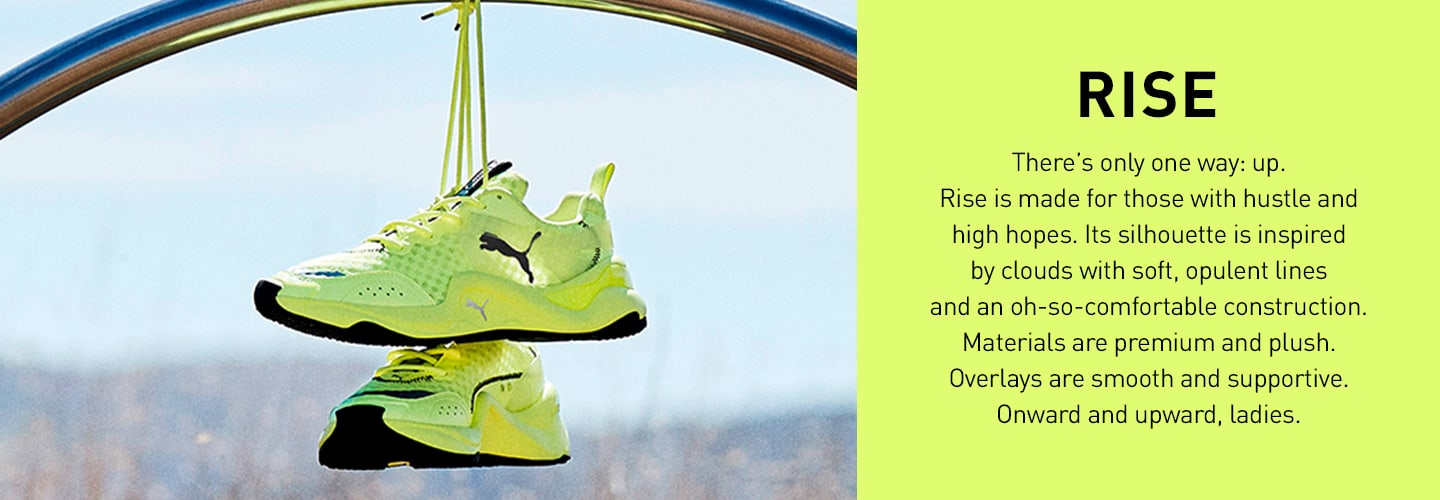 rise neon women's sneakers