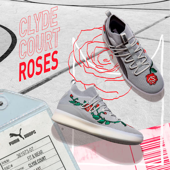 puma clyde court rose